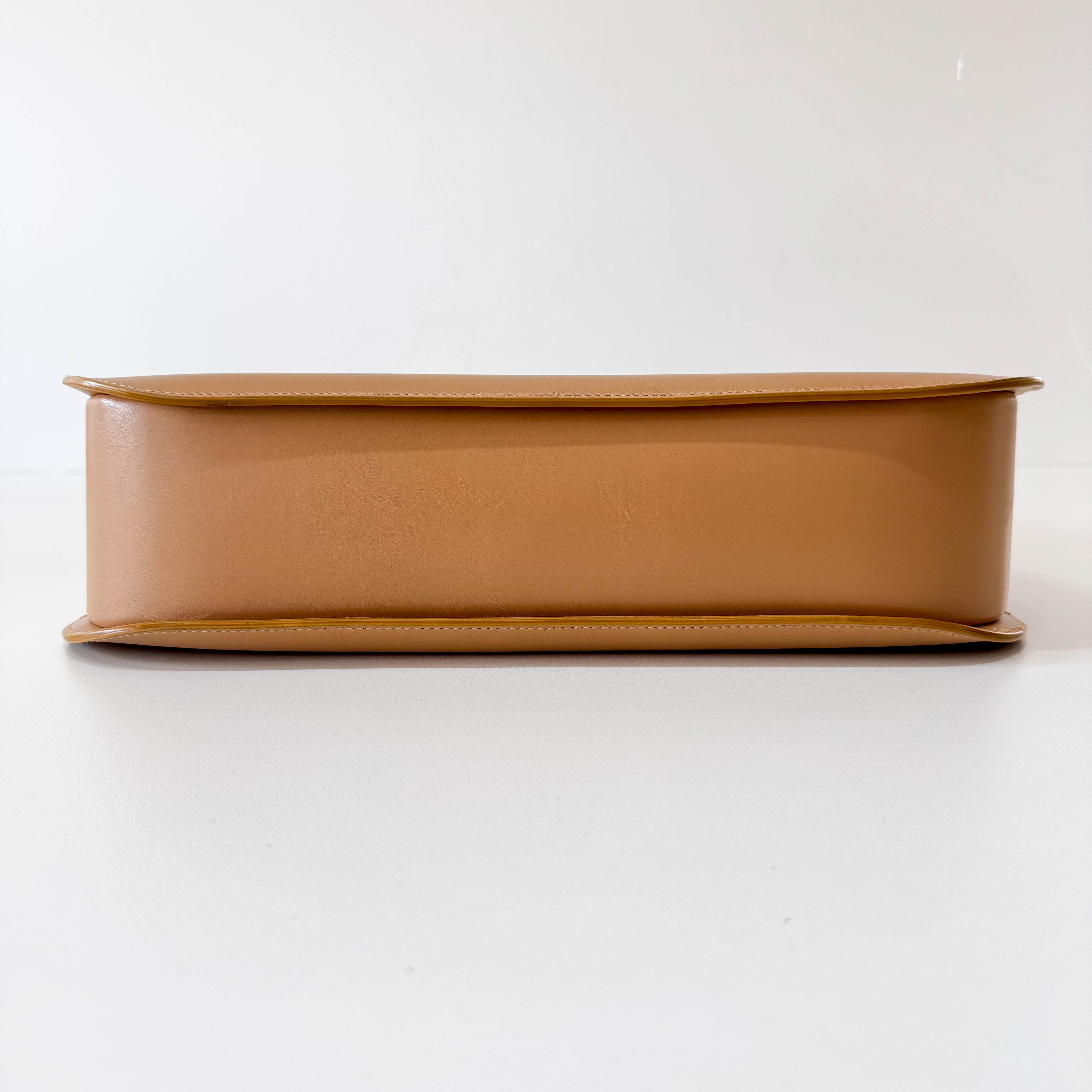 Beige Leather Shoulder Bag