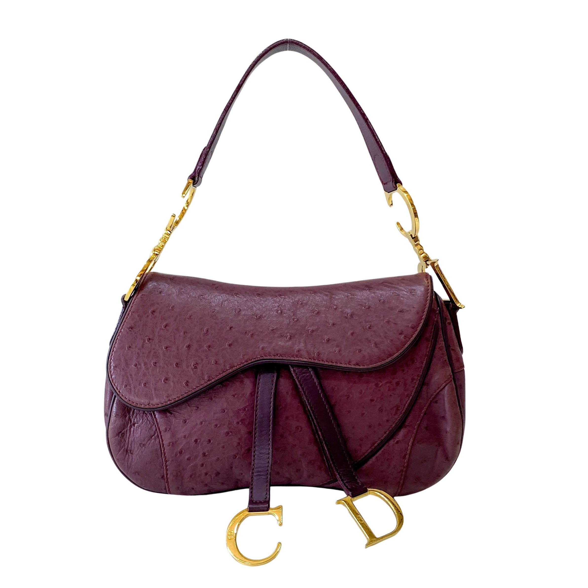 Double Saddle Purple Shoulder Bag