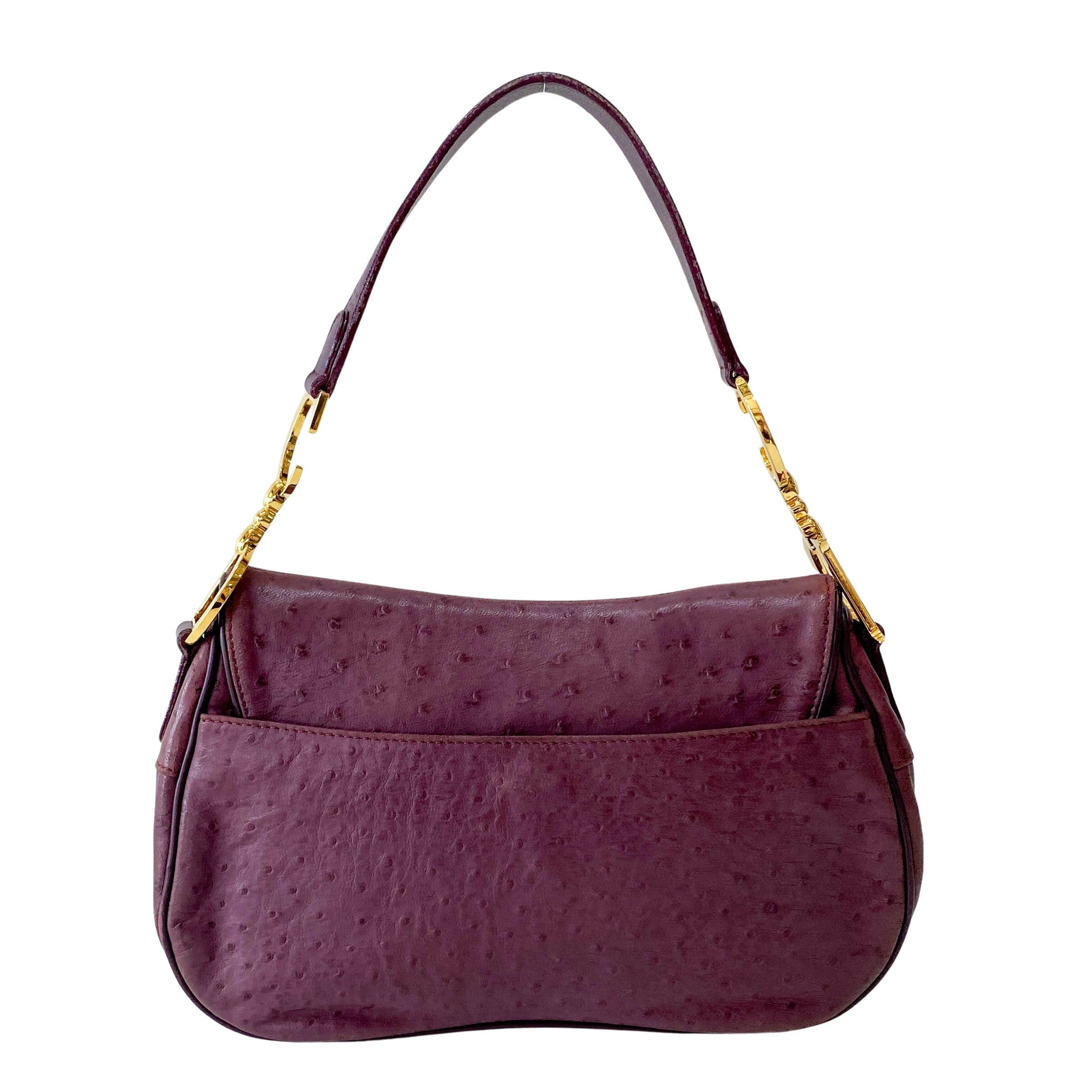 Double Saddle Purple Shoulder Bag