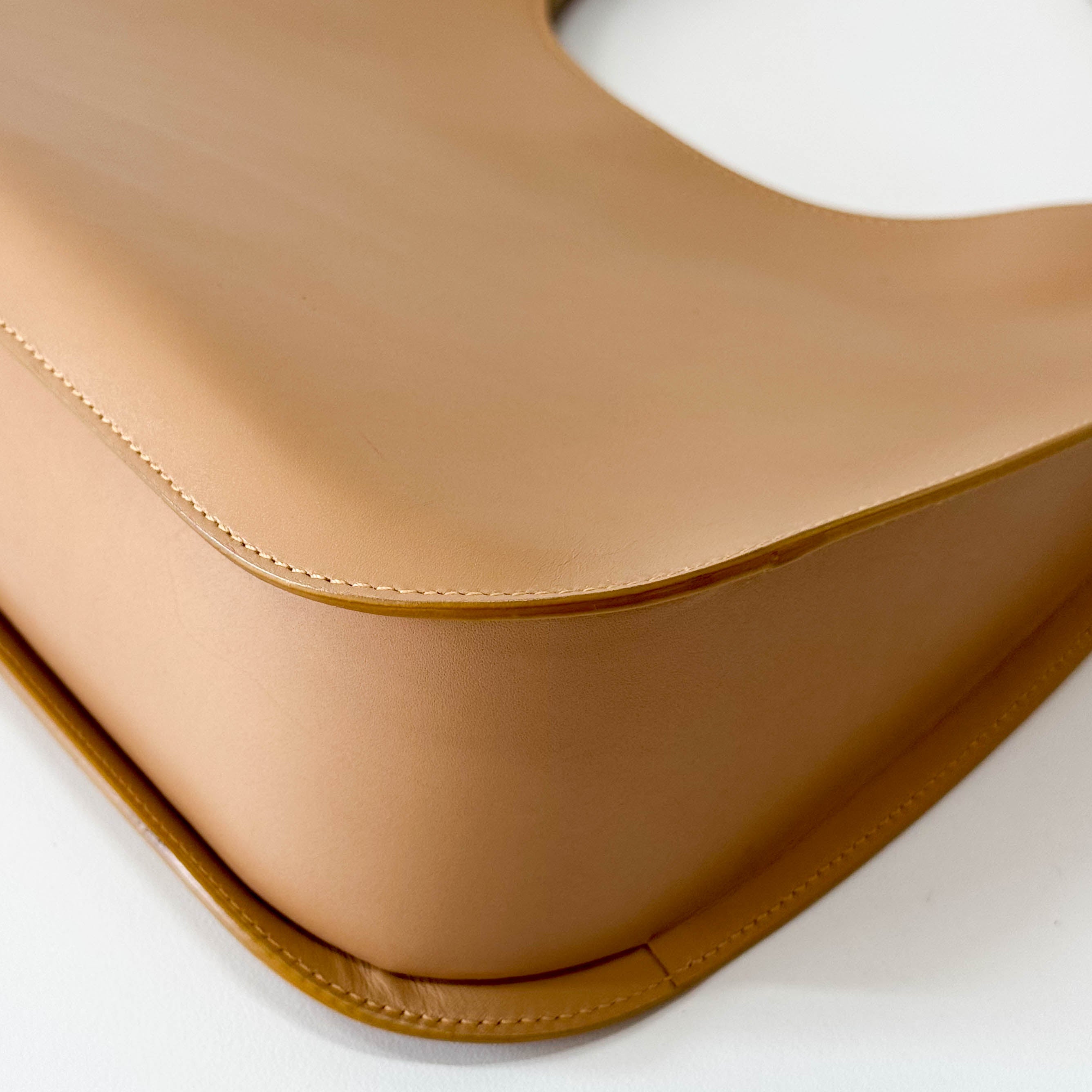 Beige Leather Shoulder Bag