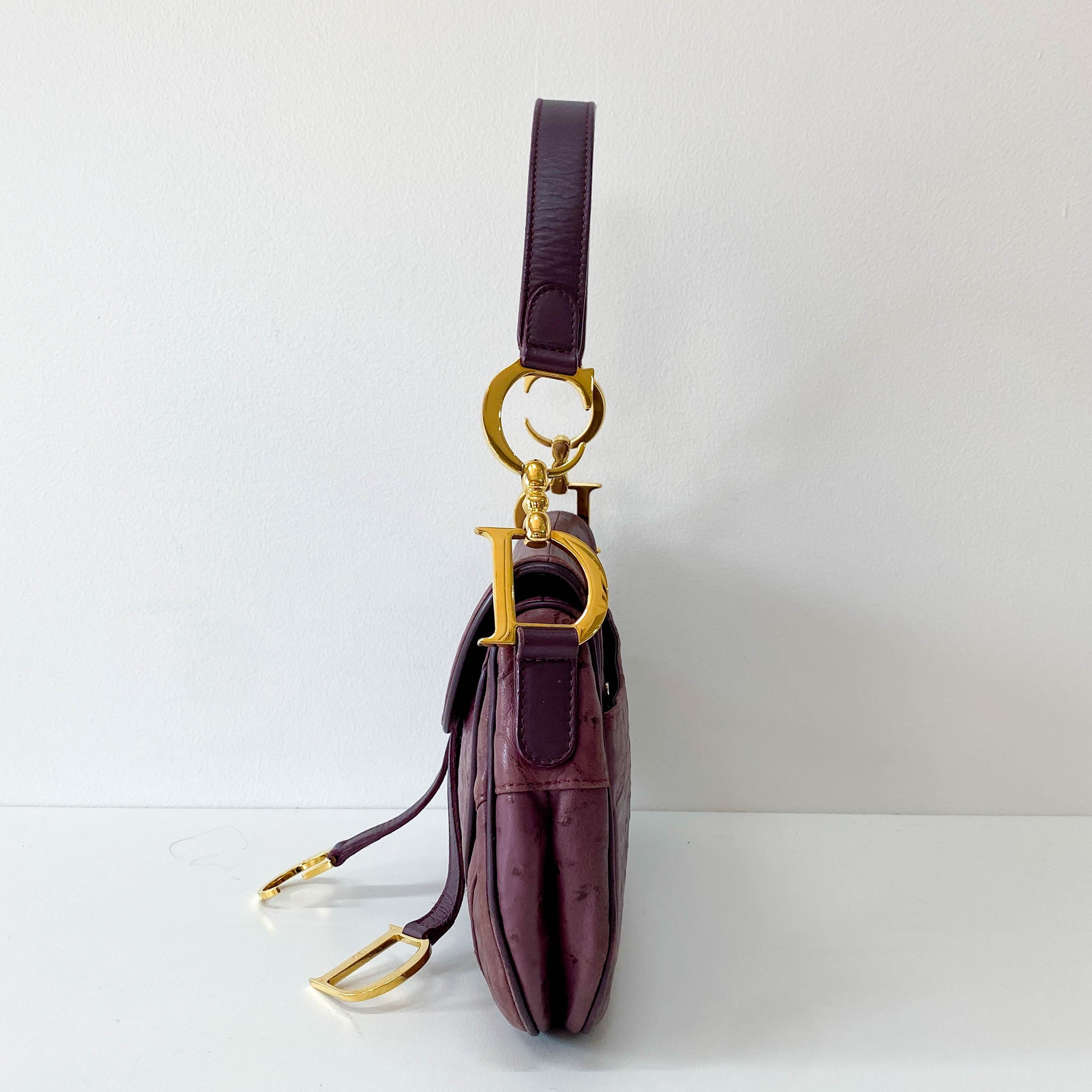 Double Saddle Purple Shoulder Bag