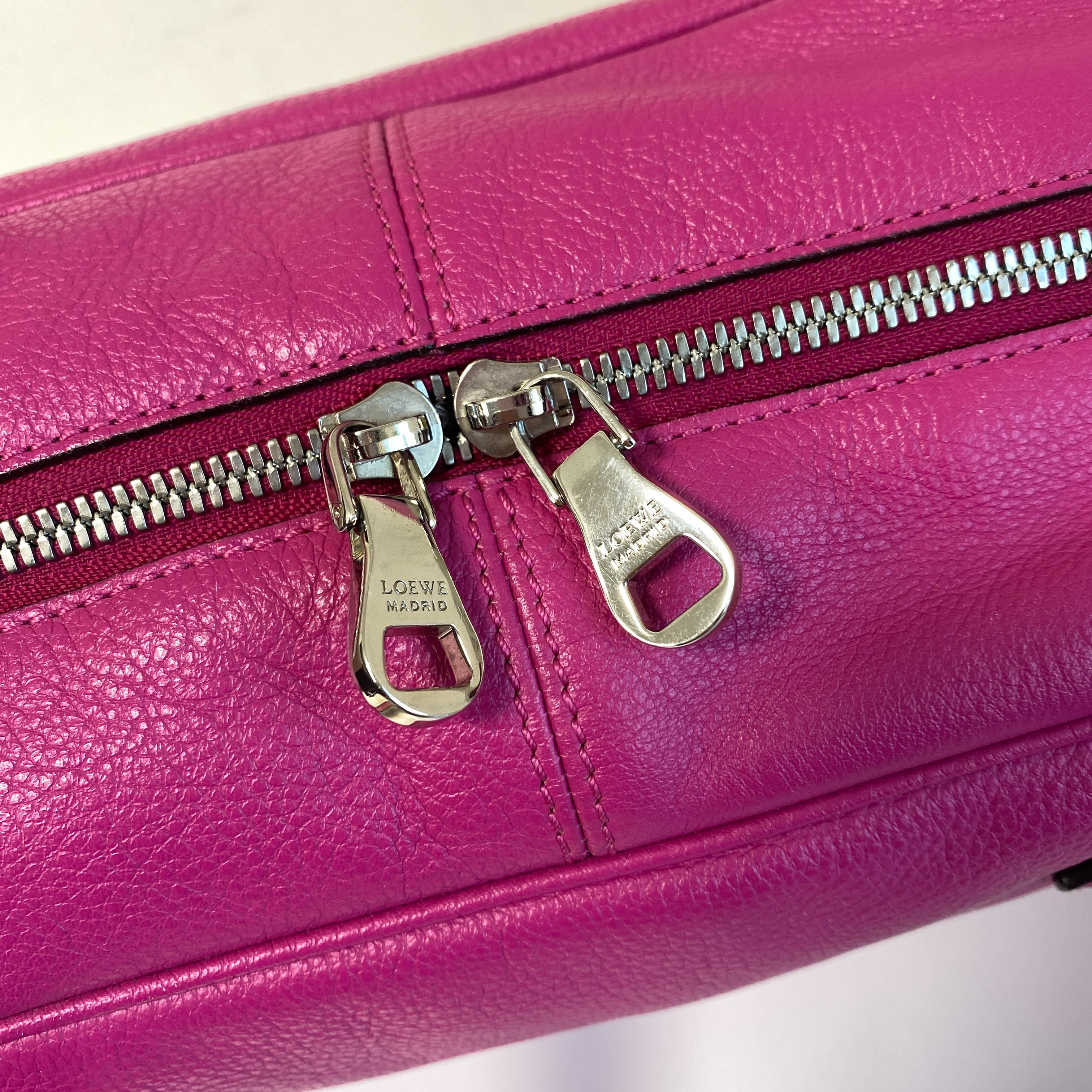 Vintage Purple Leather Top Handle Bag