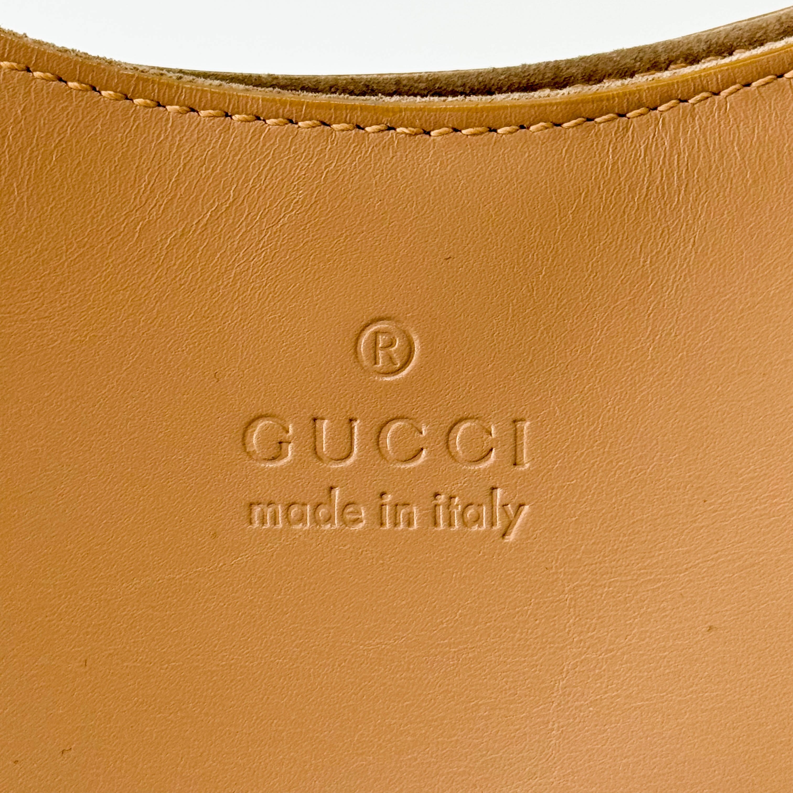 Beige Leather Shoulder Bag