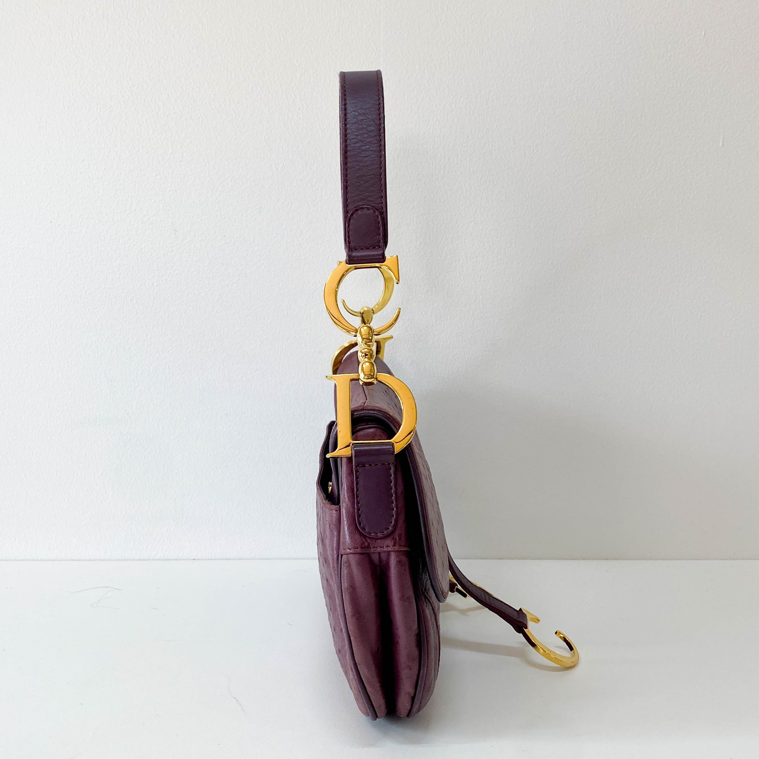 Double Saddle Purple Shoulder Bag