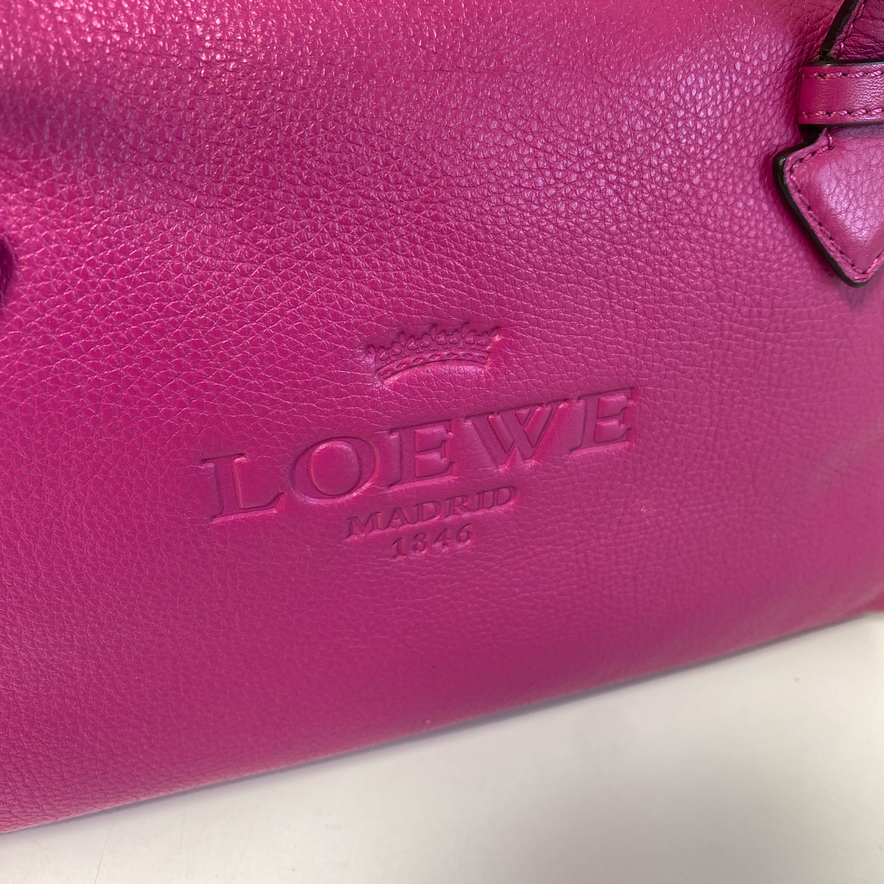 Vintage Purple Leather Top Handle Bag