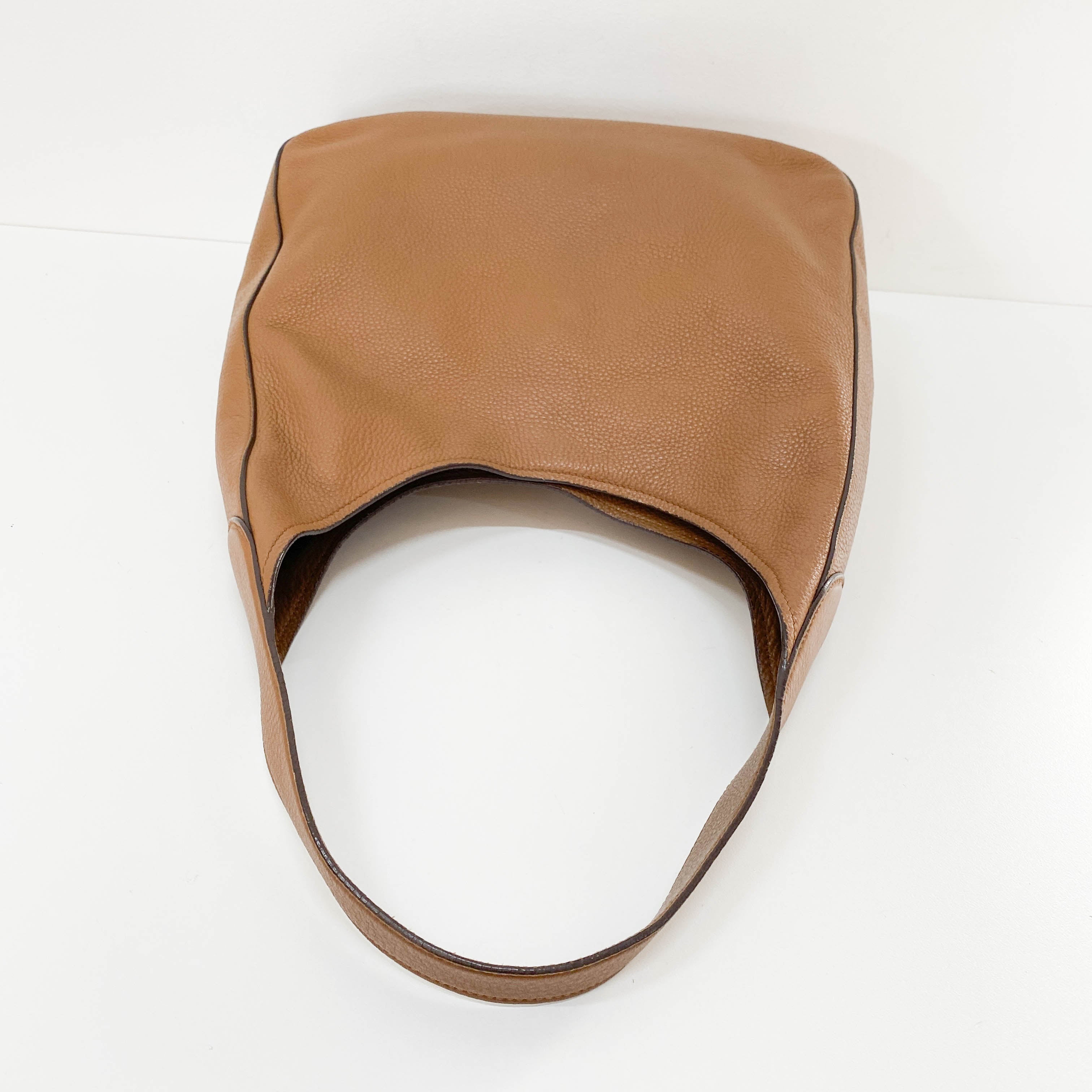 Brown Leather Hobo Shoulder Bag