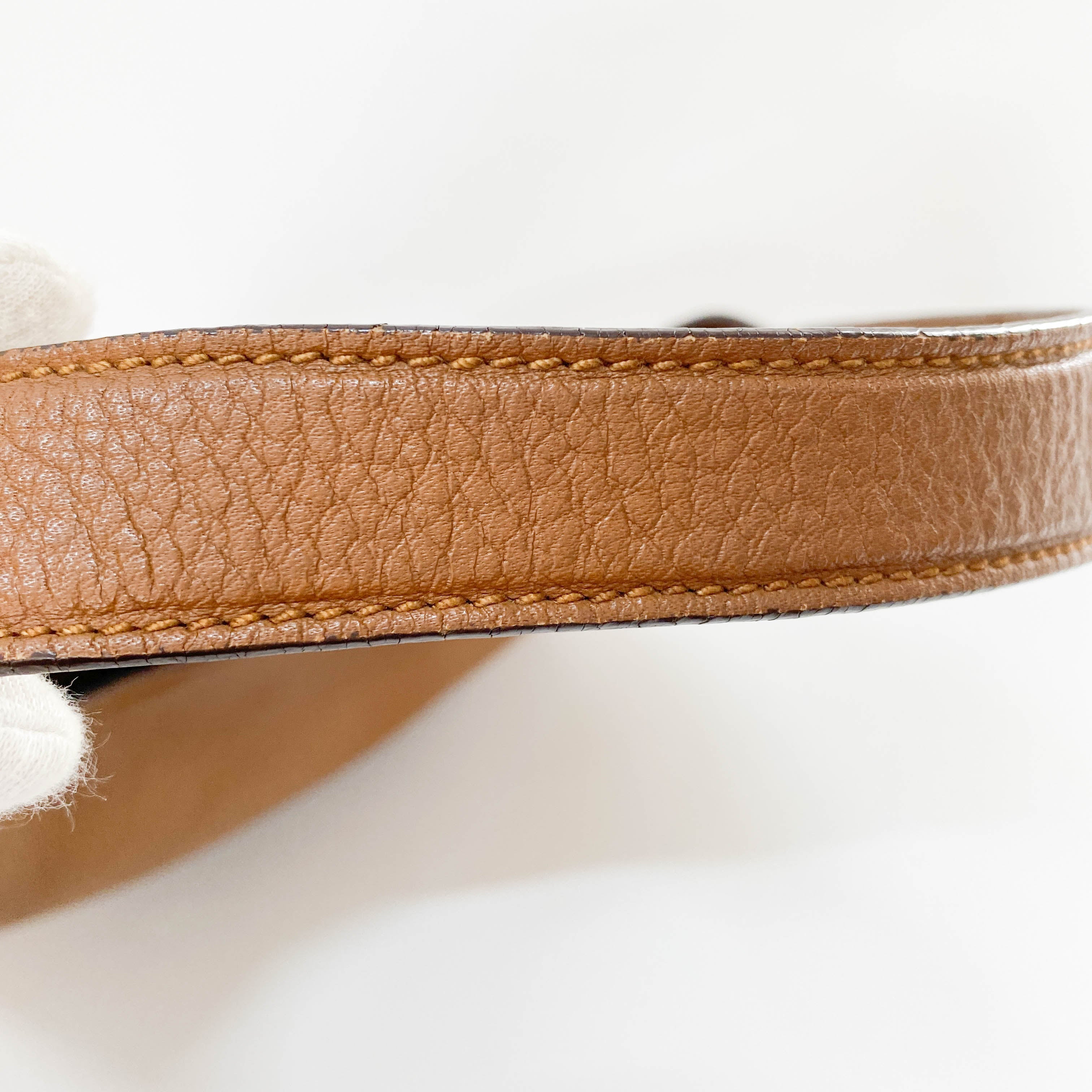 Brown Leather Hobo Shoulder Bag