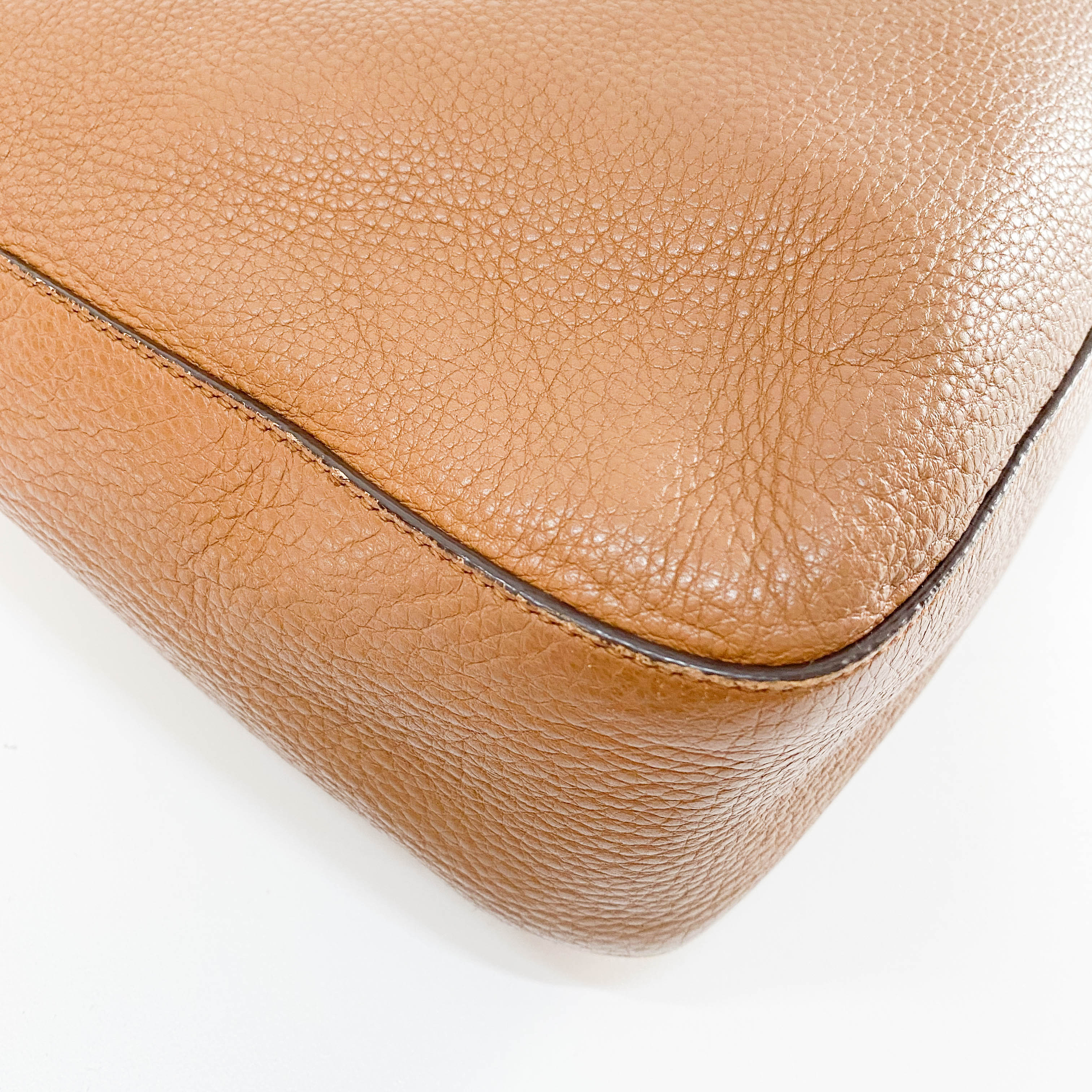 Brown Leather Hobo Shoulder Bag