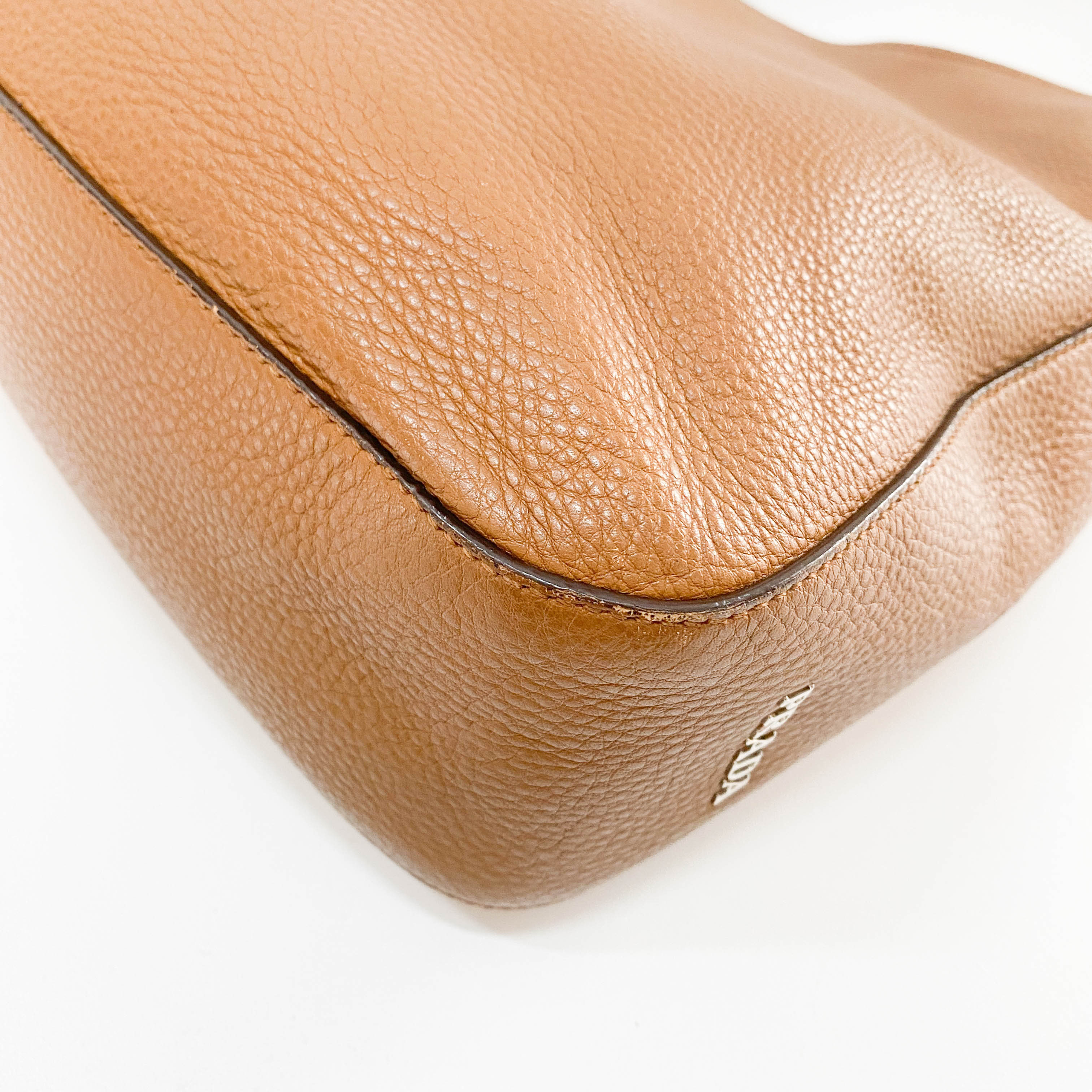 Brown Leather Hobo Shoulder Bag