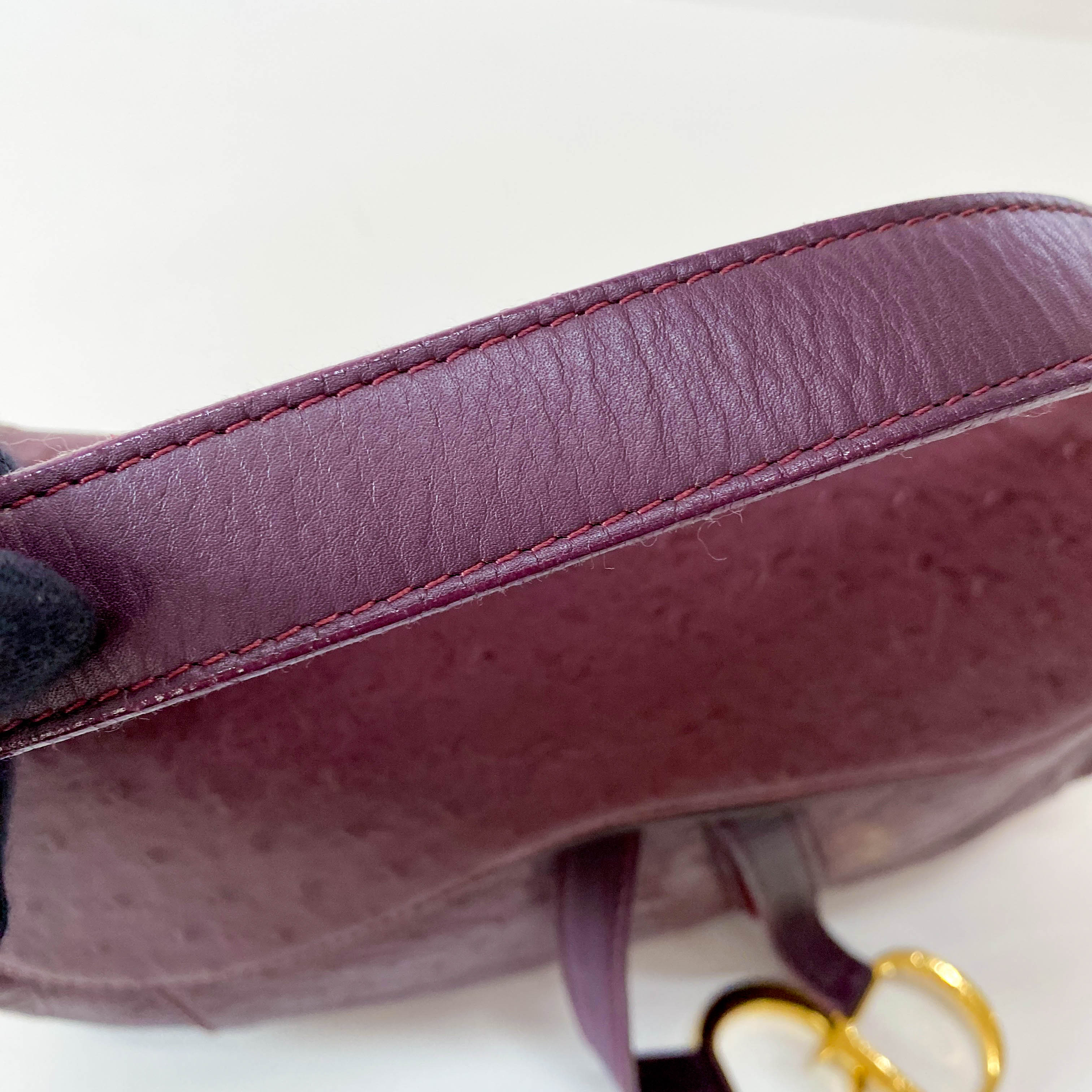Double Saddle Purple Shoulder Bag
