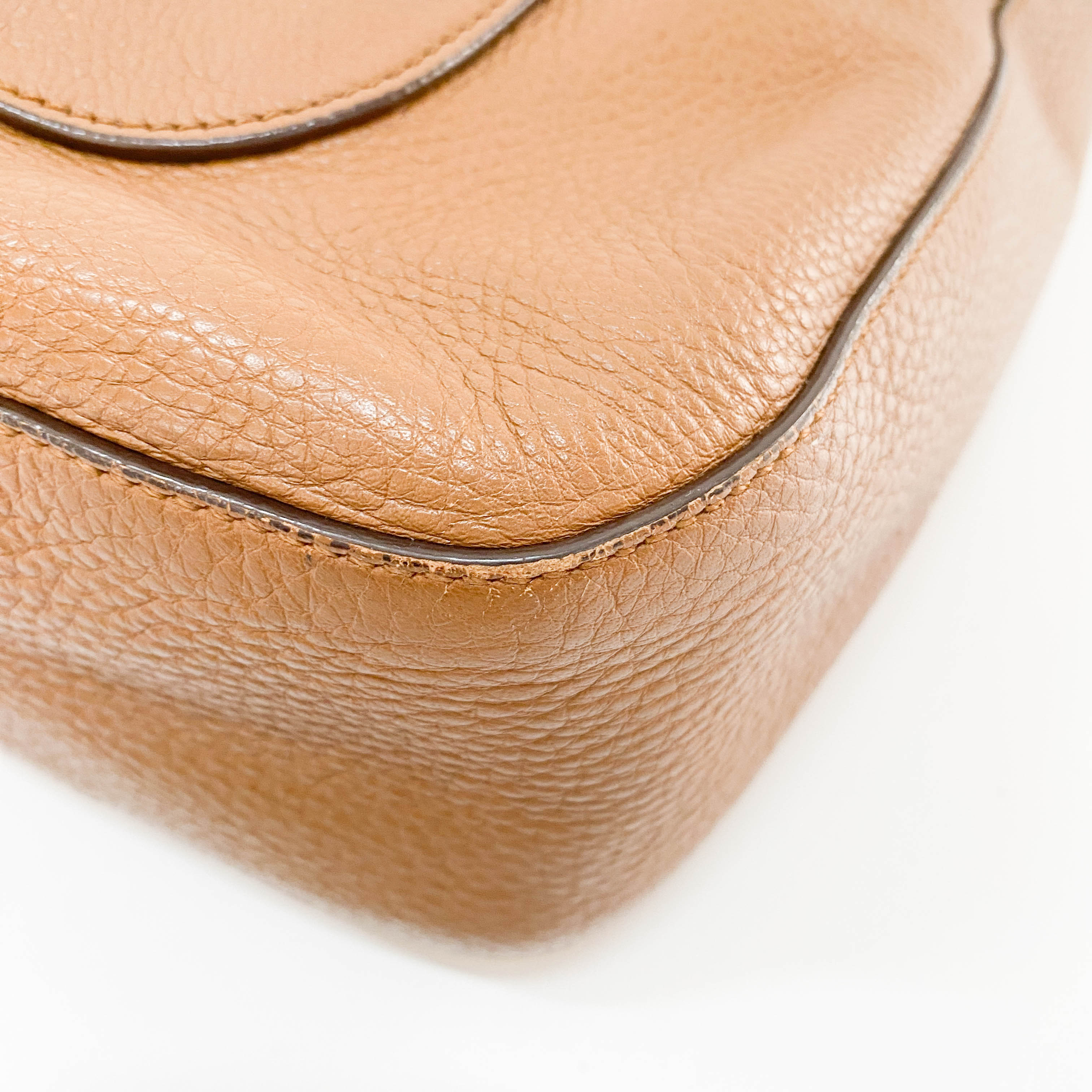 Brown Leather Hobo Shoulder Bag