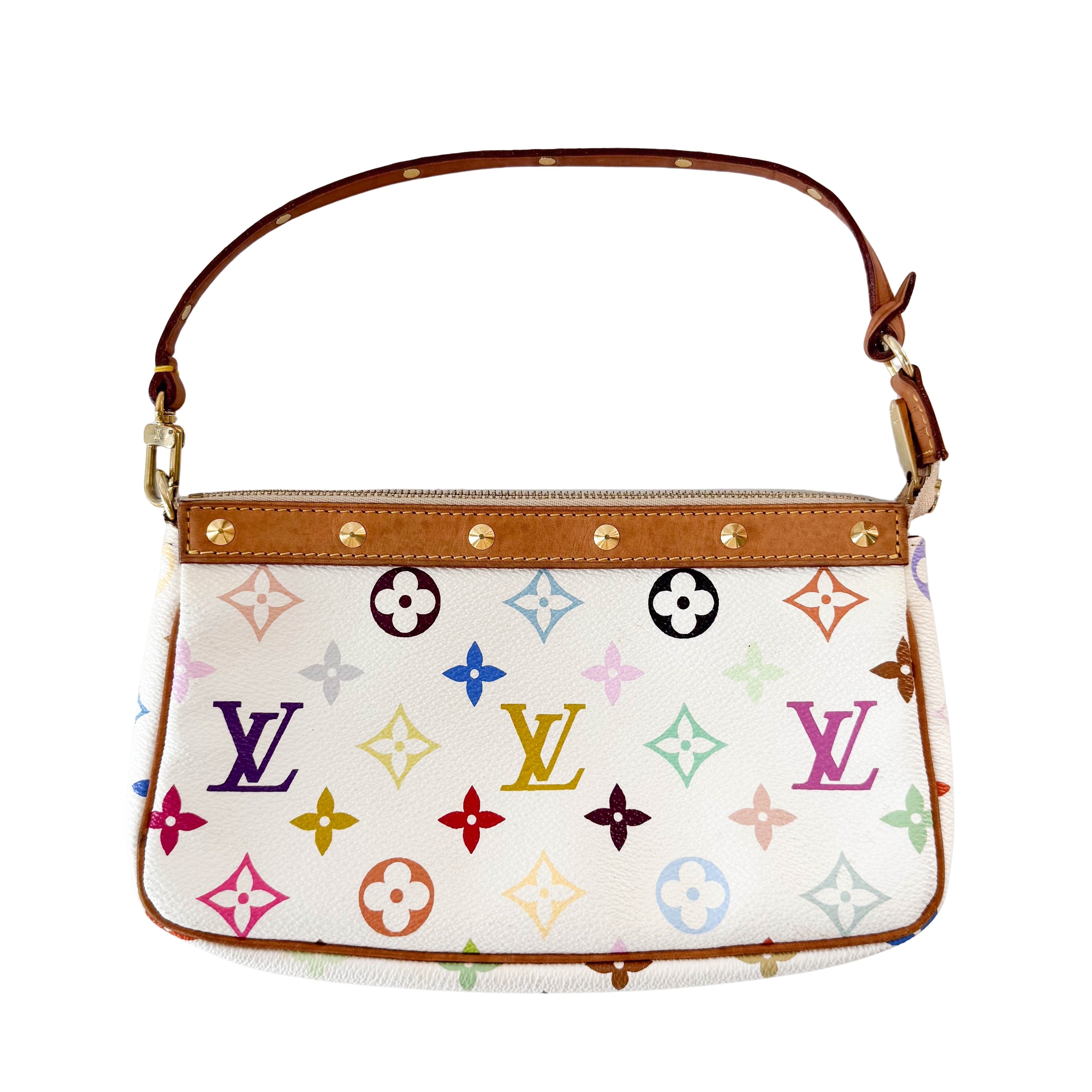Louis Vuitton x Takashi Murakami Pochette Accessoire Multicolor Monogram Handbag