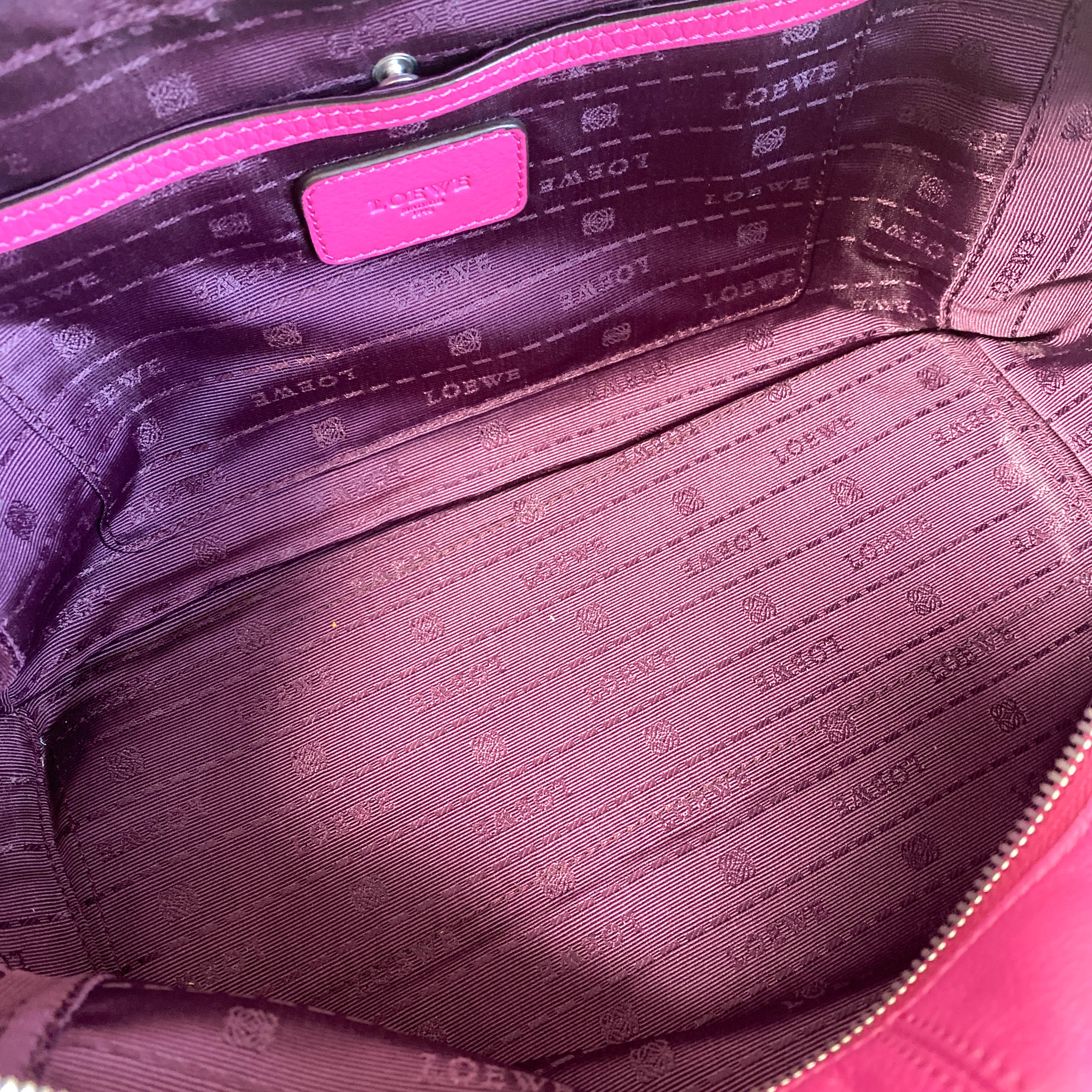 Vintage Purple Leather Top Handle Bag