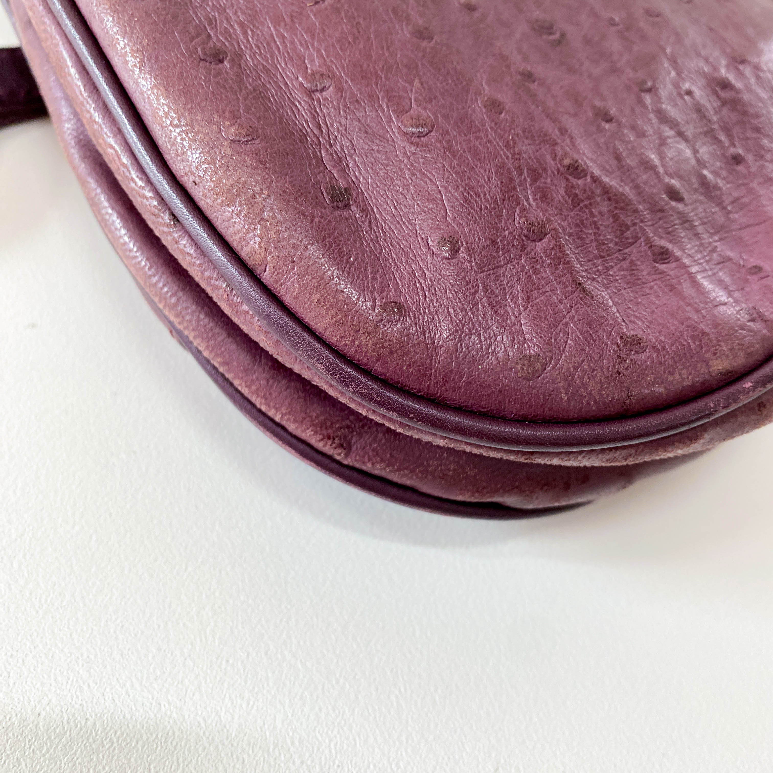 Double Saddle Purple Shoulder Bag