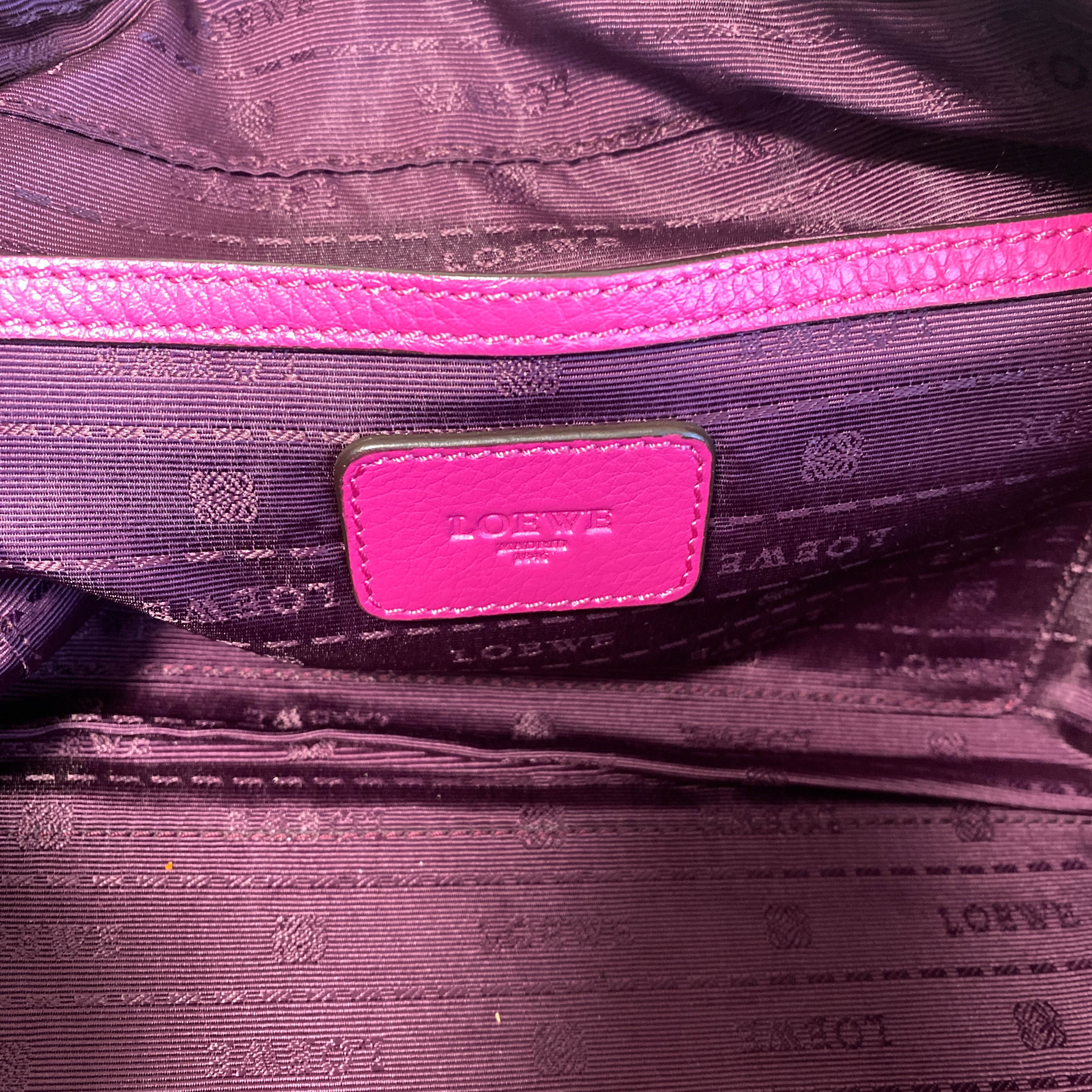 Vintage Purple Leather Top Handle Bag