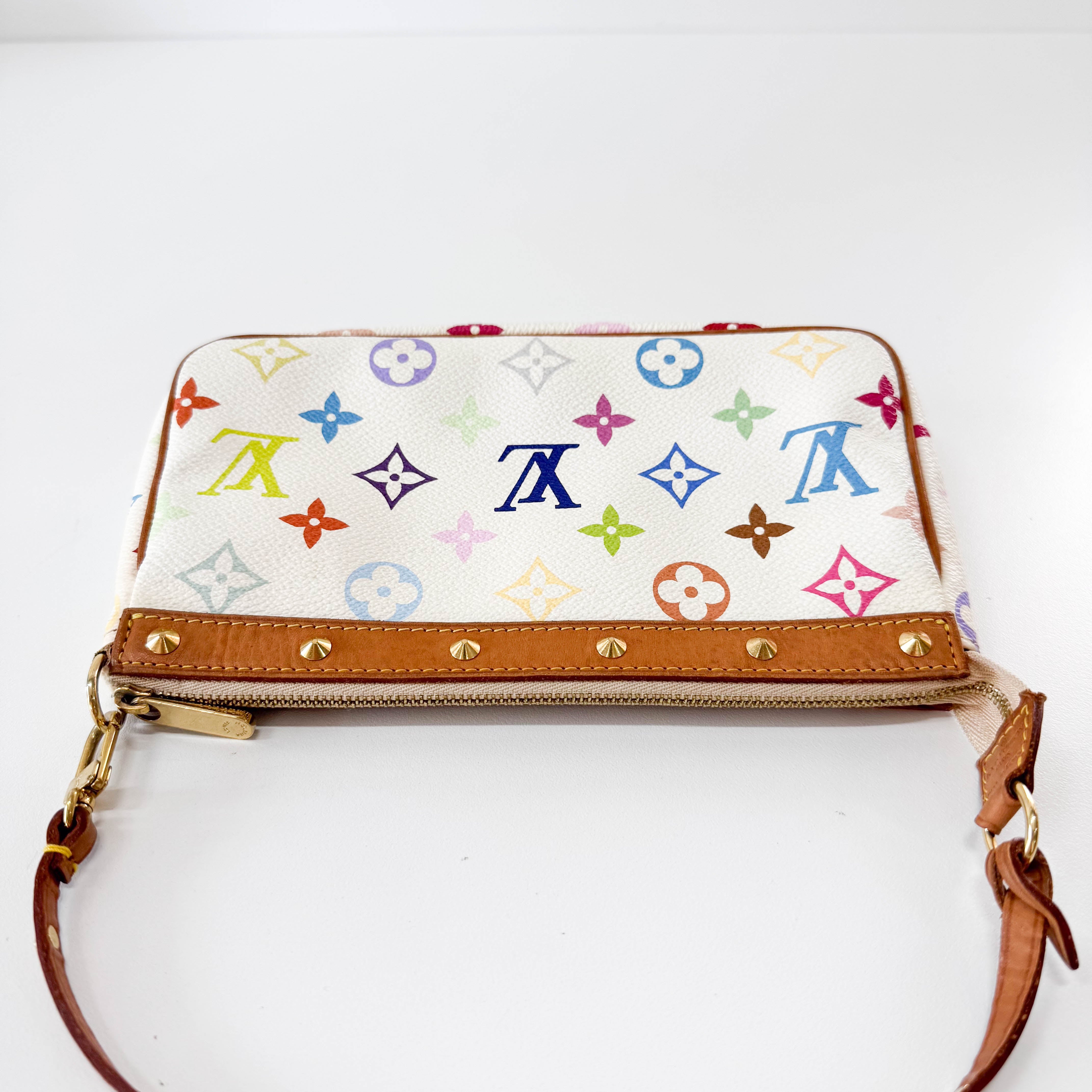 Louis Vuitton x Takashi Murakami Pochette Accessoire Multicolor Monogram Handbag