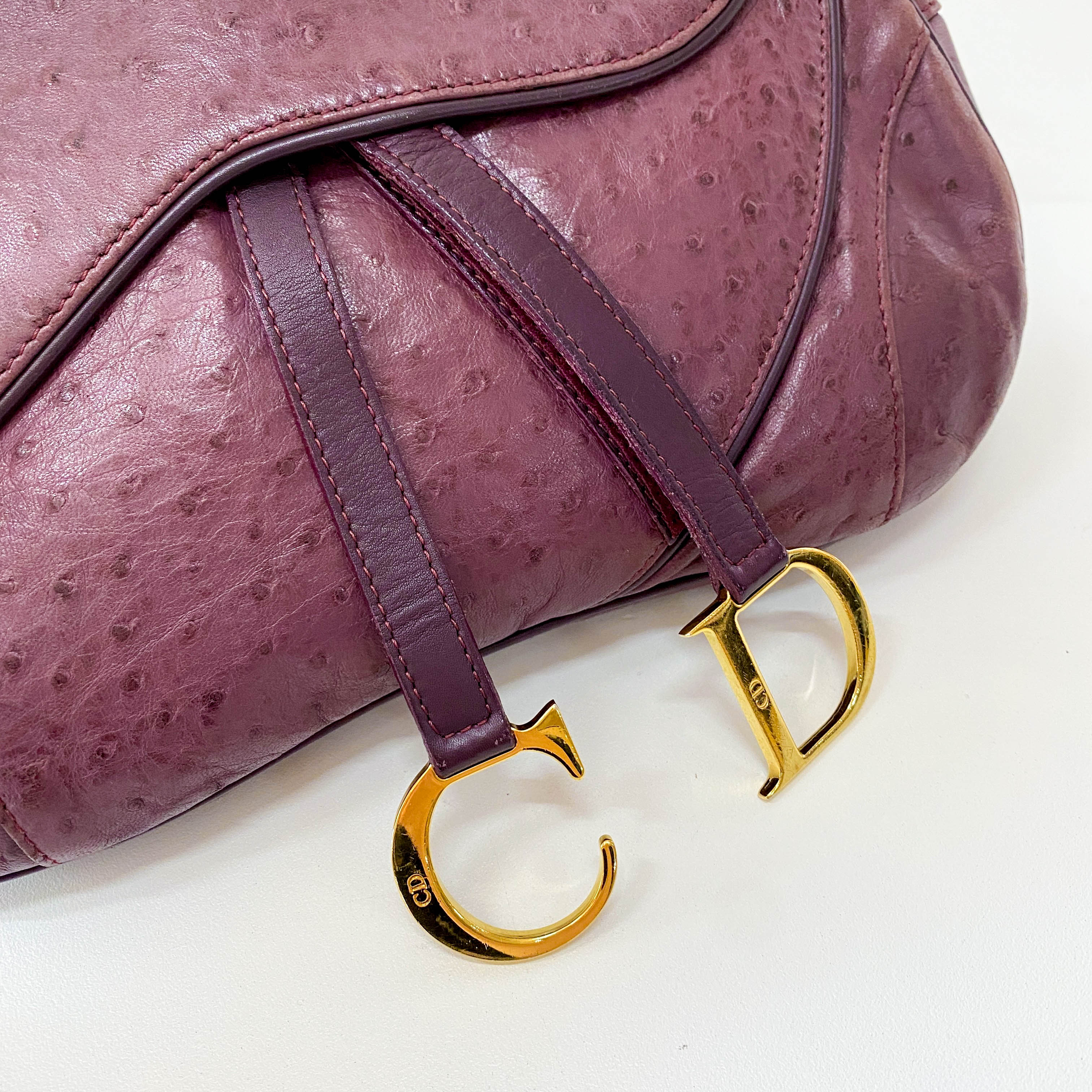 Double Saddle Purple Shoulder Bag