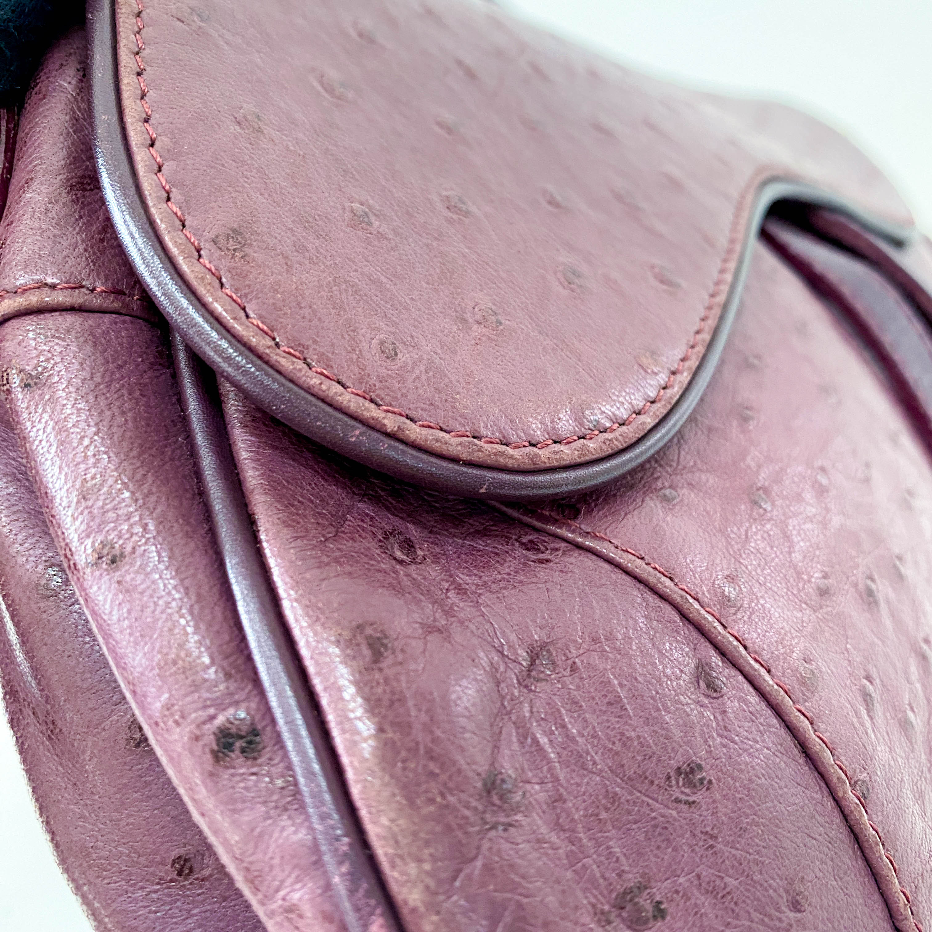 Double Saddle Purple Shoulder Bag