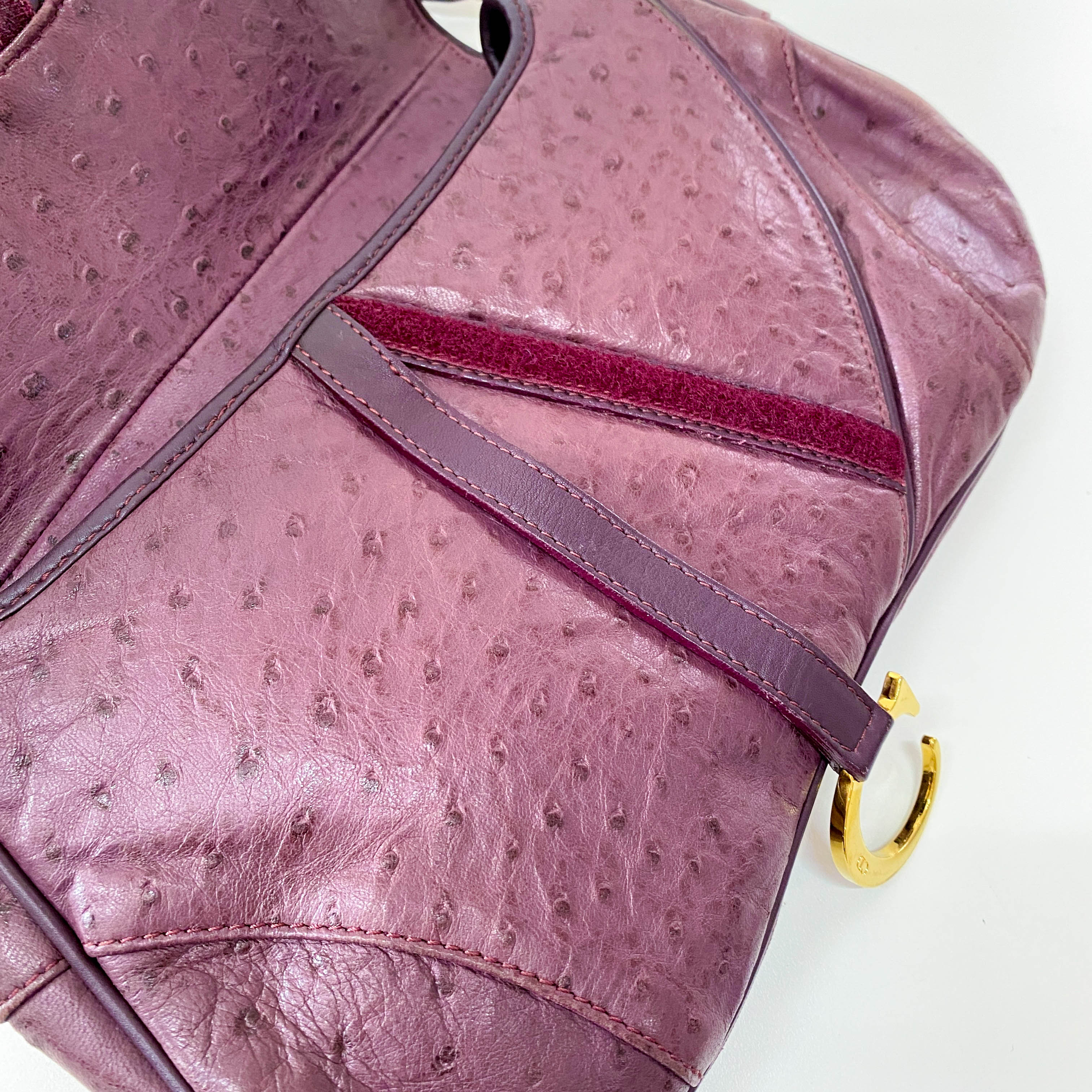 Double Saddle Purple Shoulder Bag