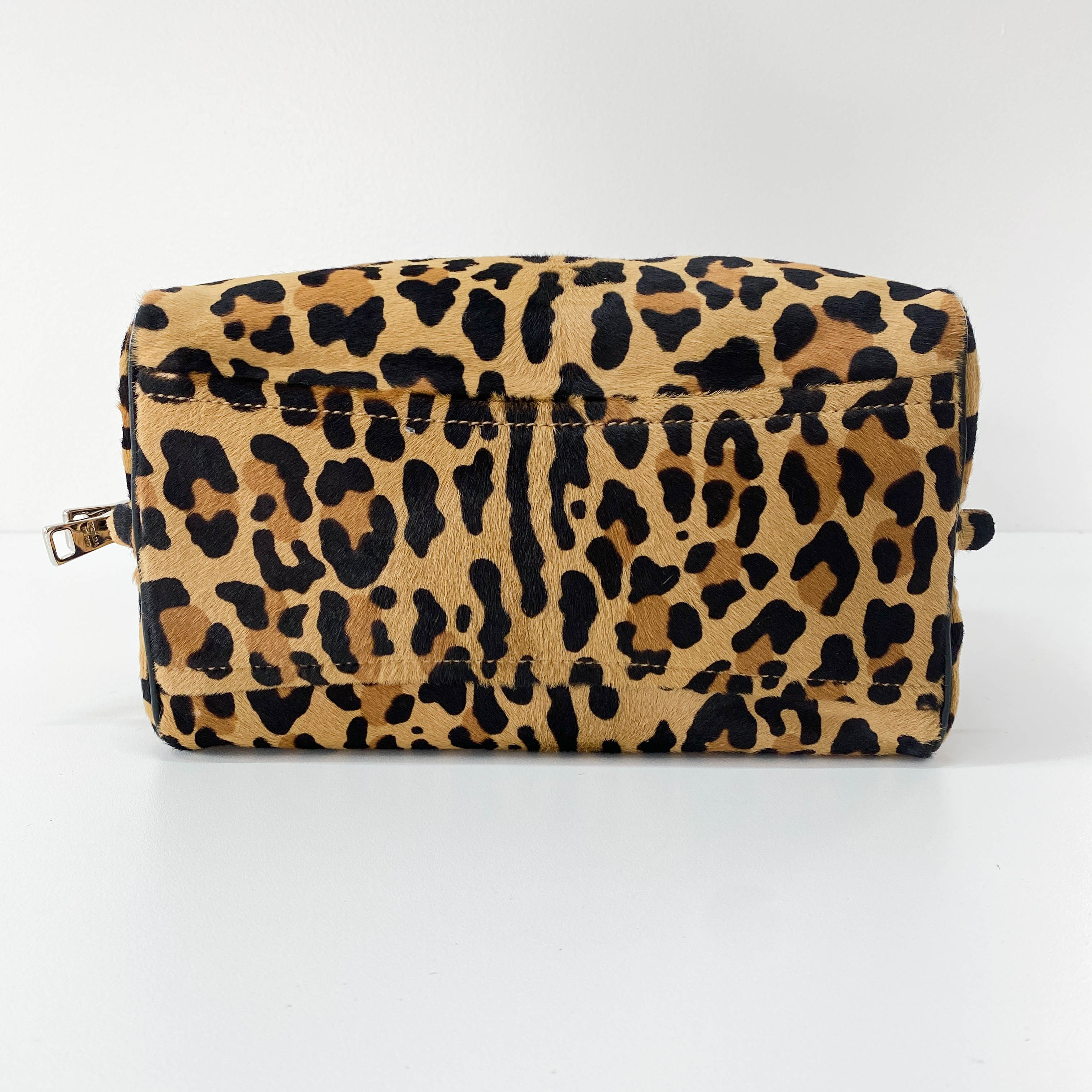 Leopard Pony Hair Top Handle Bag