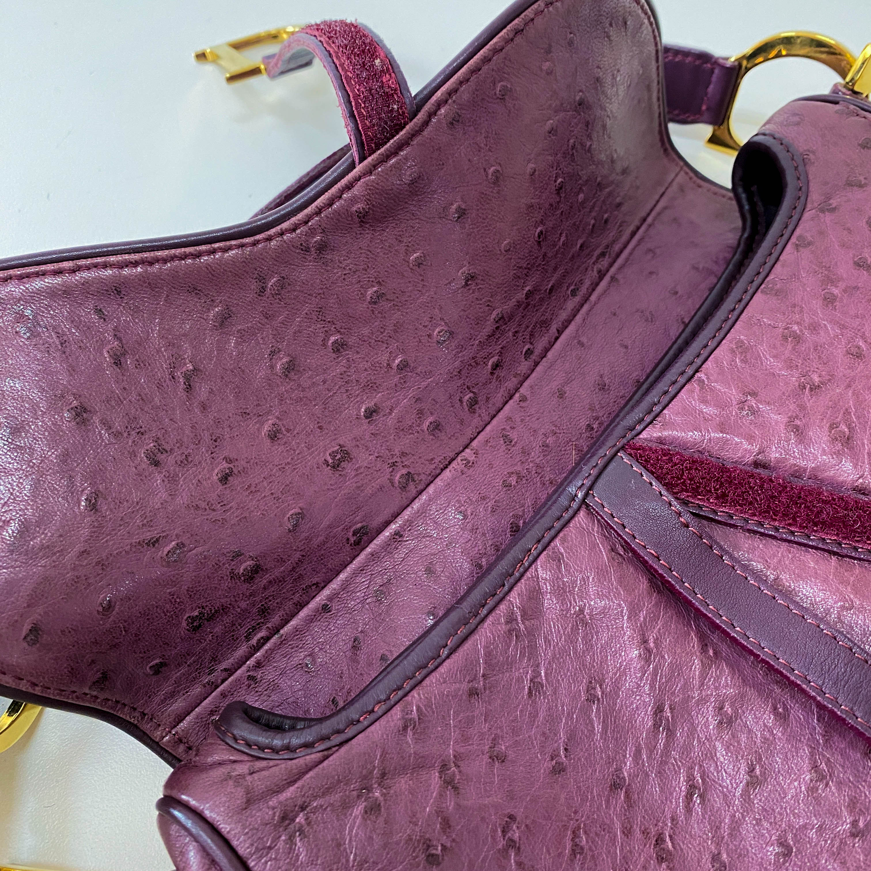 Double Saddle Purple Shoulder Bag
