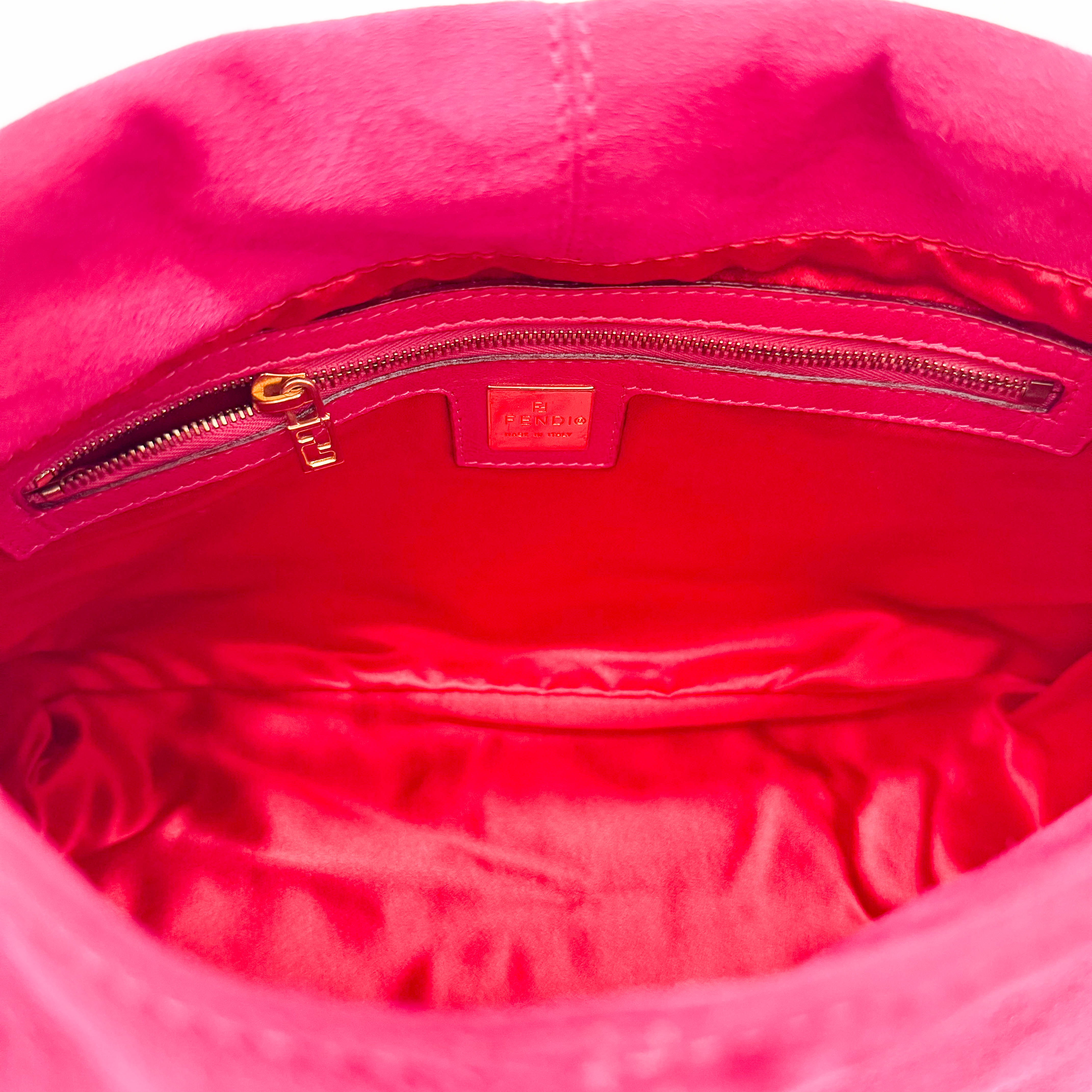 Mamma Baguette Pink Suede Shoulder Bag