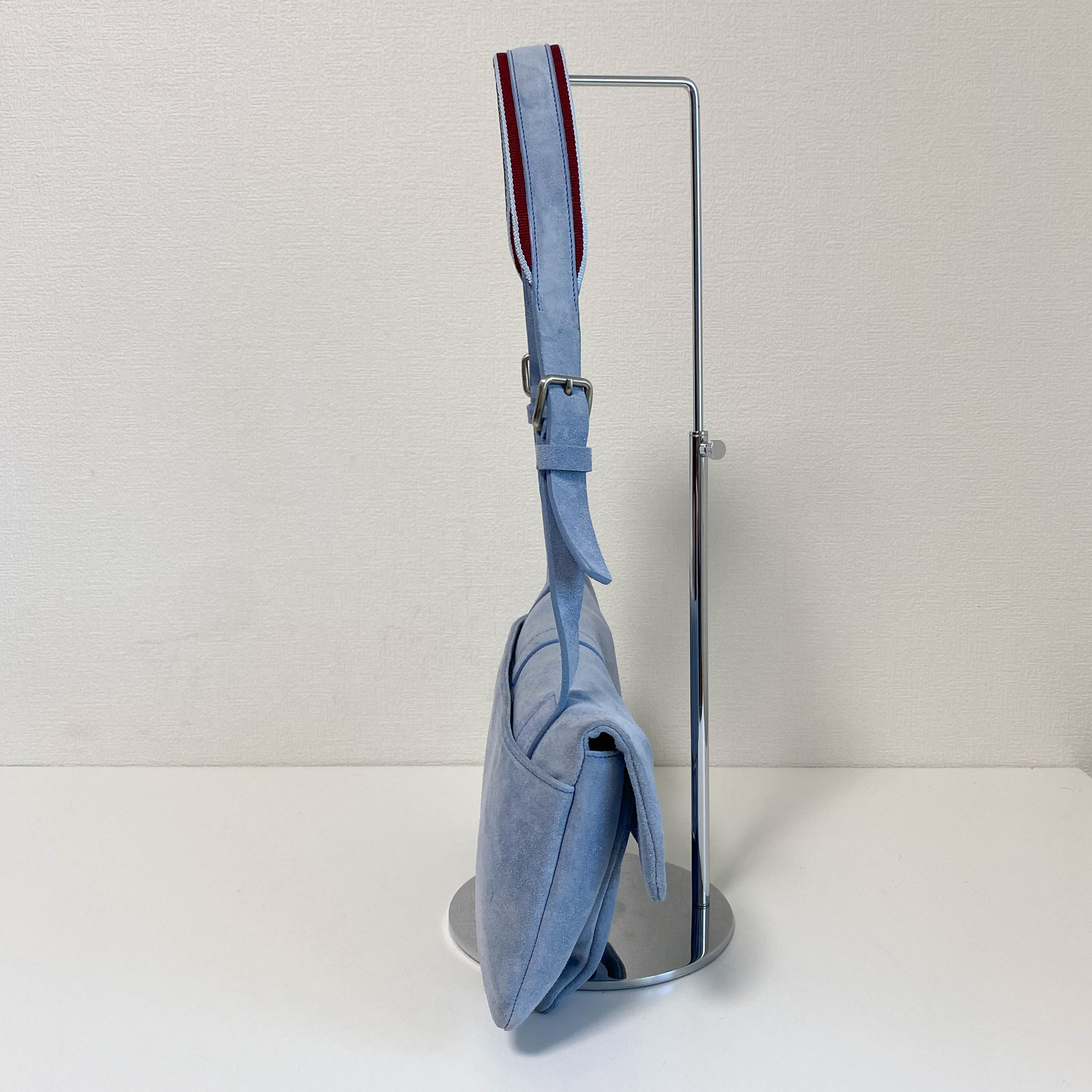 Archive Blue Suede Shoulder Bag