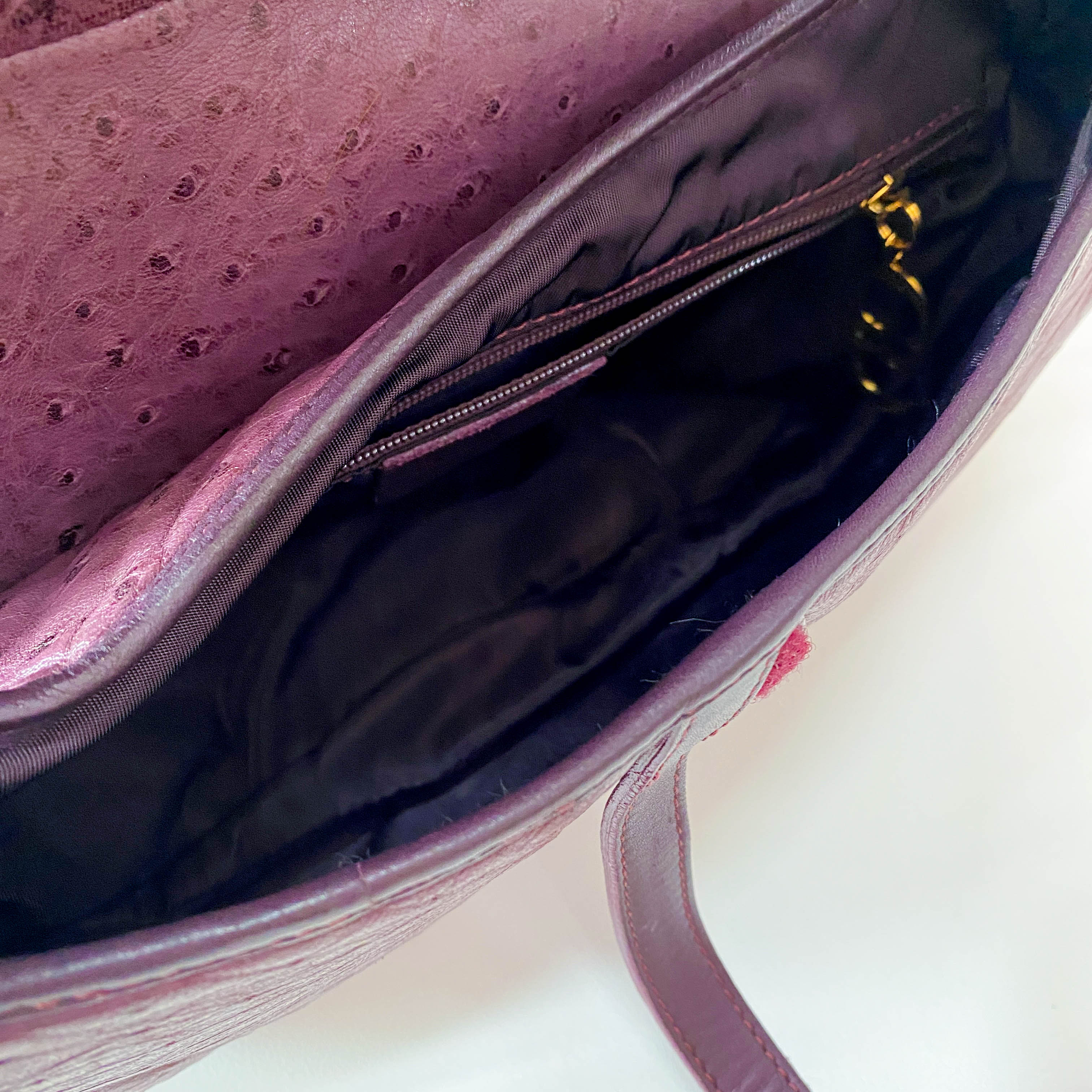 Double Saddle Purple Shoulder Bag