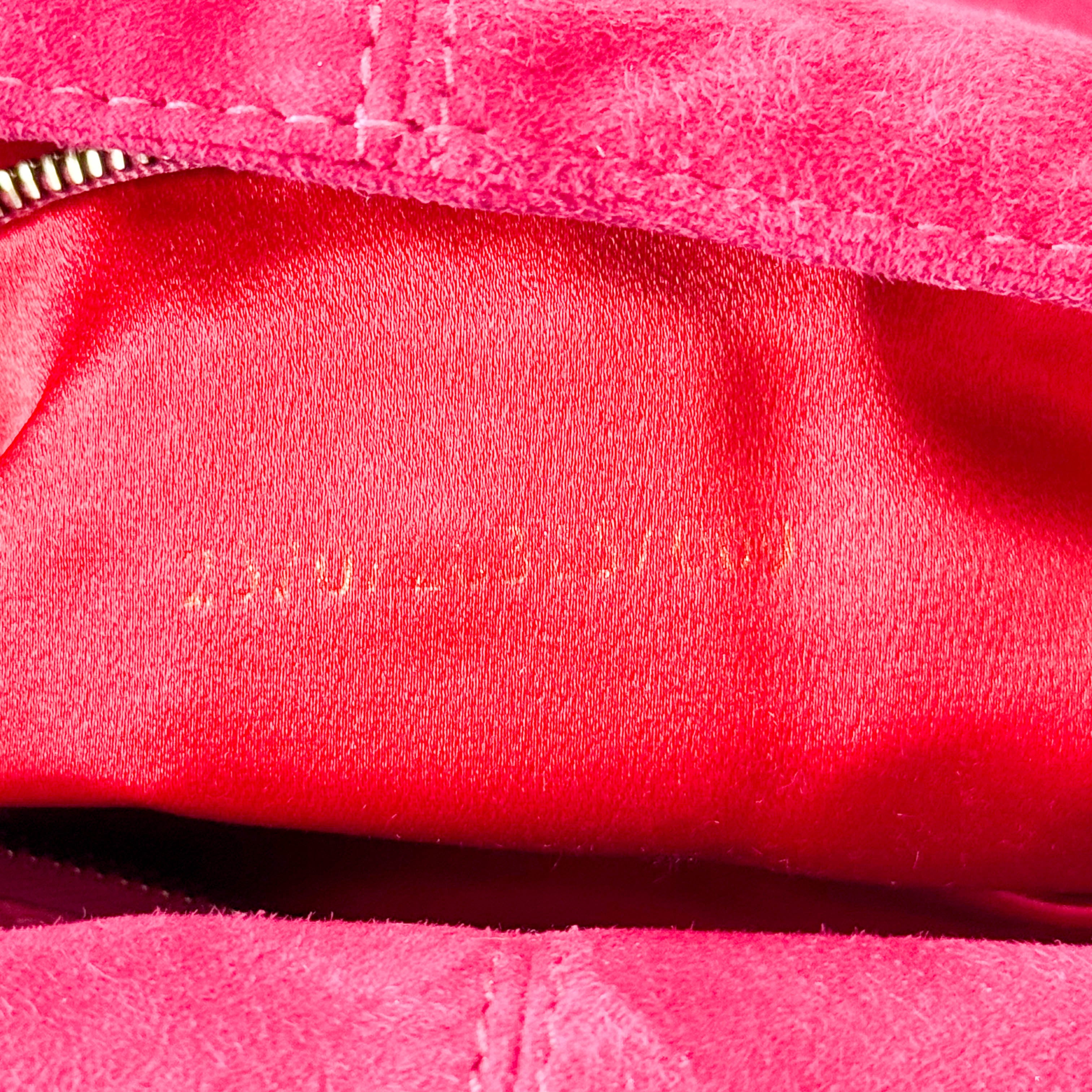 Mamma Baguette Pink Suede Shoulder Bag