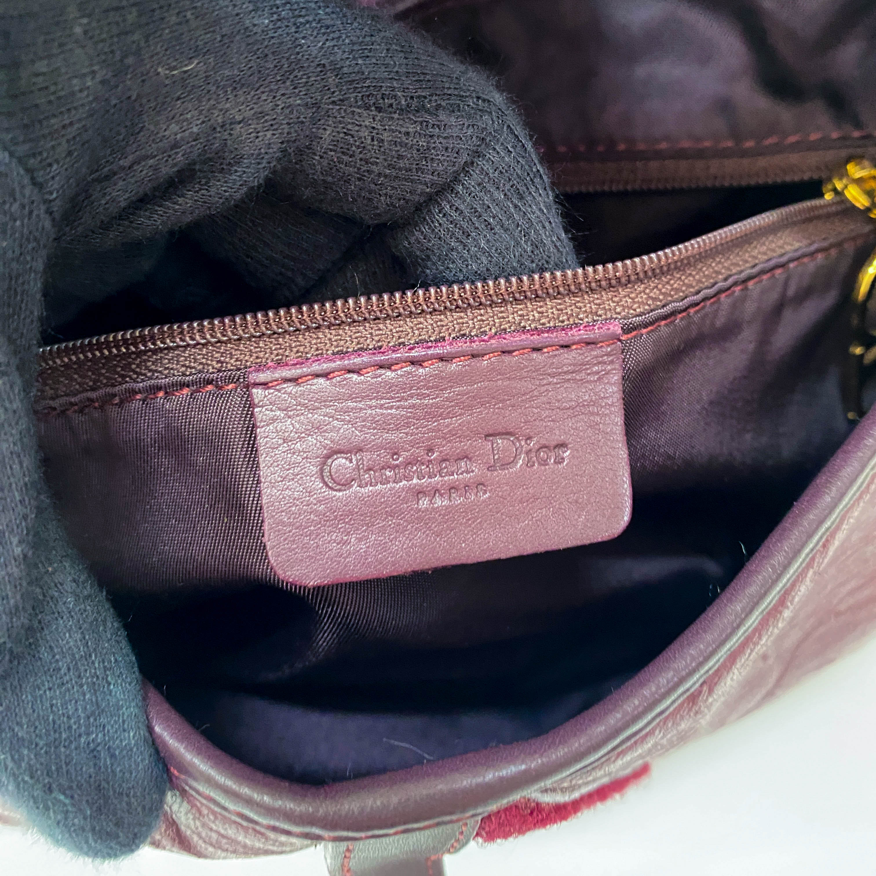 Double Saddle Purple Shoulder Bag