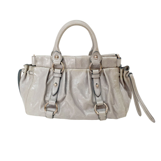 Vitello Mini Grey Calfskin Two Way Bag