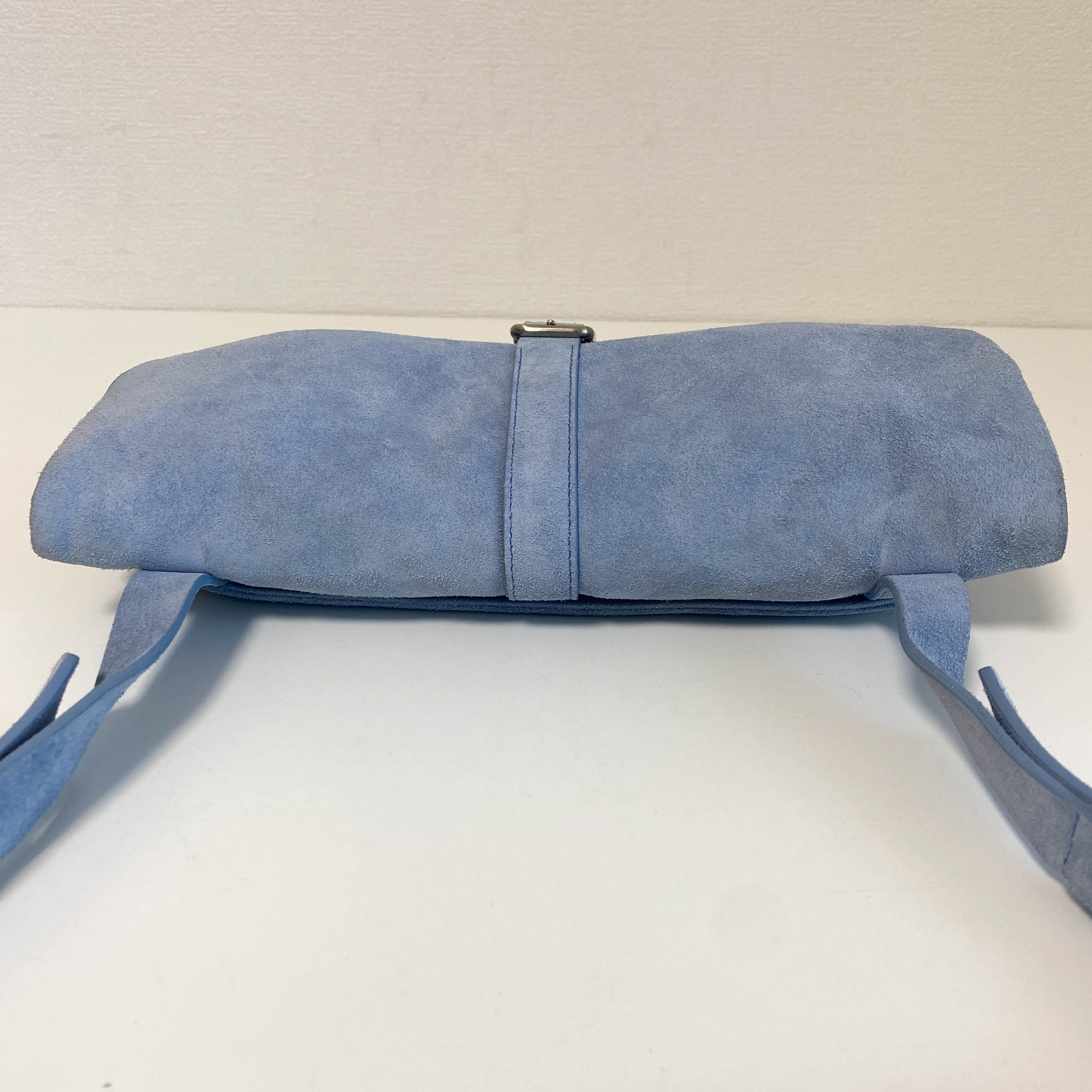 Archive Blue Suede Shoulder Bag