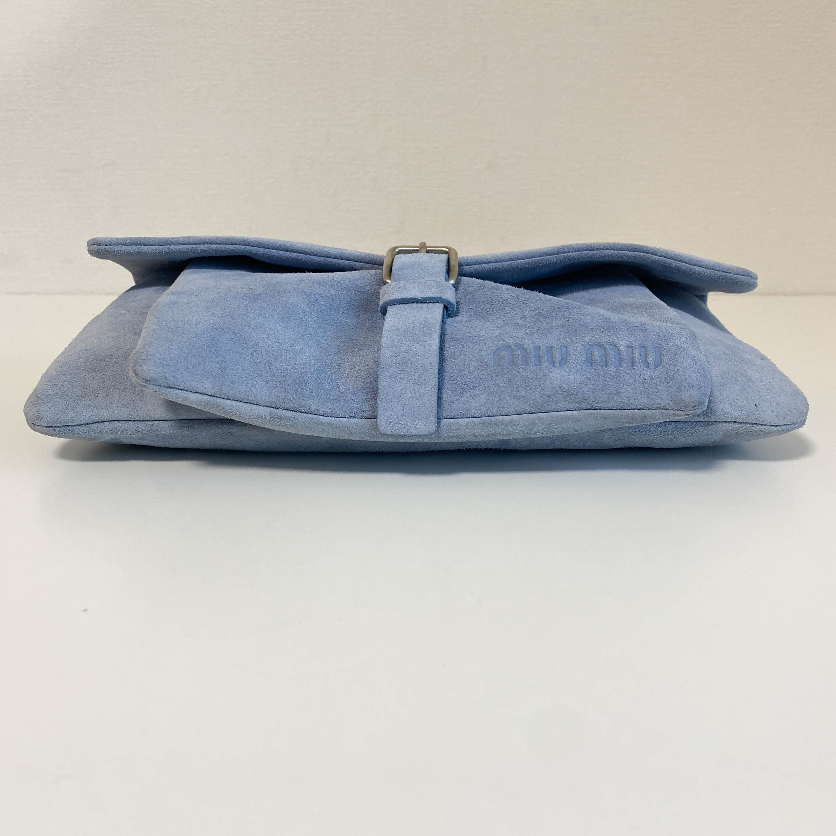 Archive Blue Suede Shoulder Bag