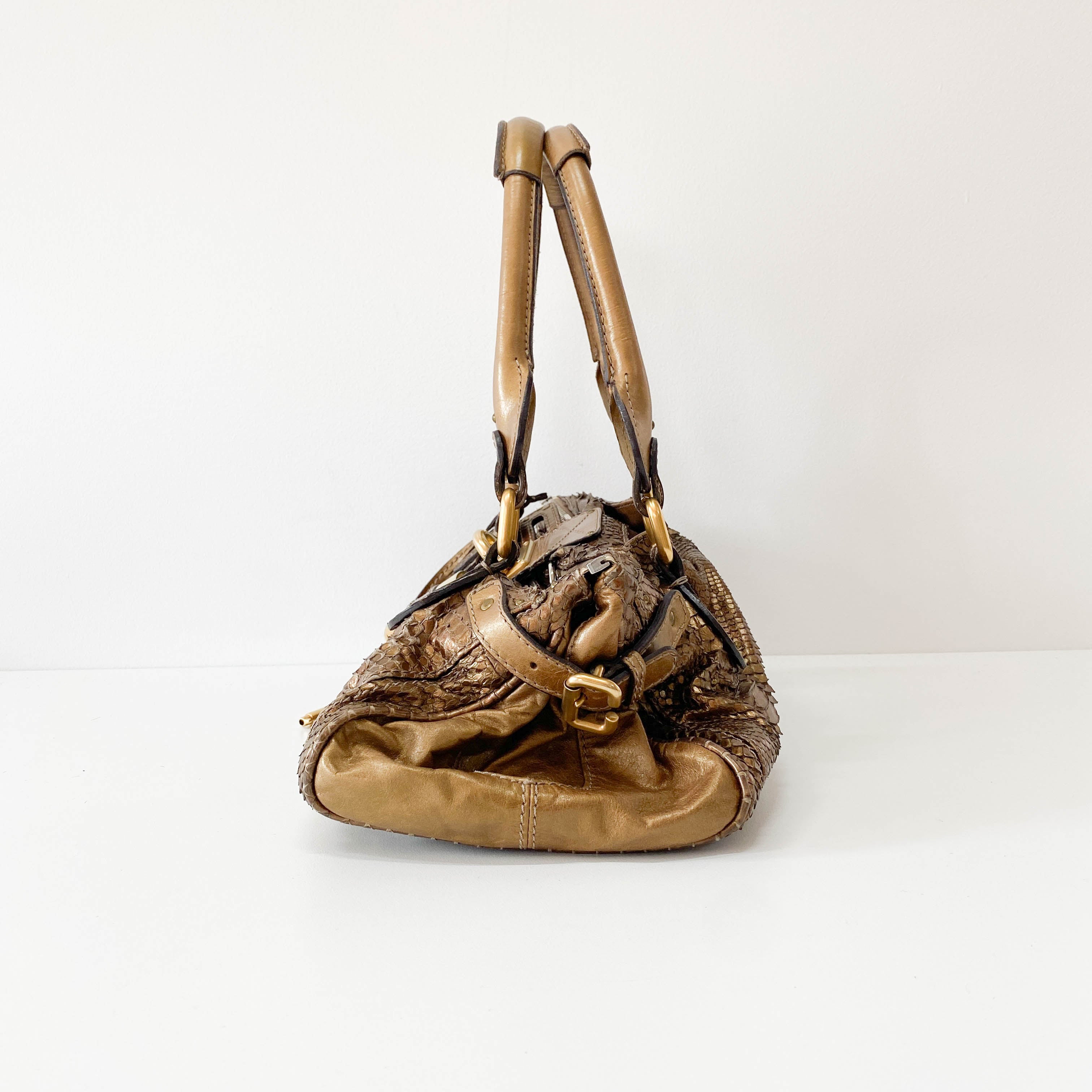 Paddington Metaric Gold Shoulder Bag