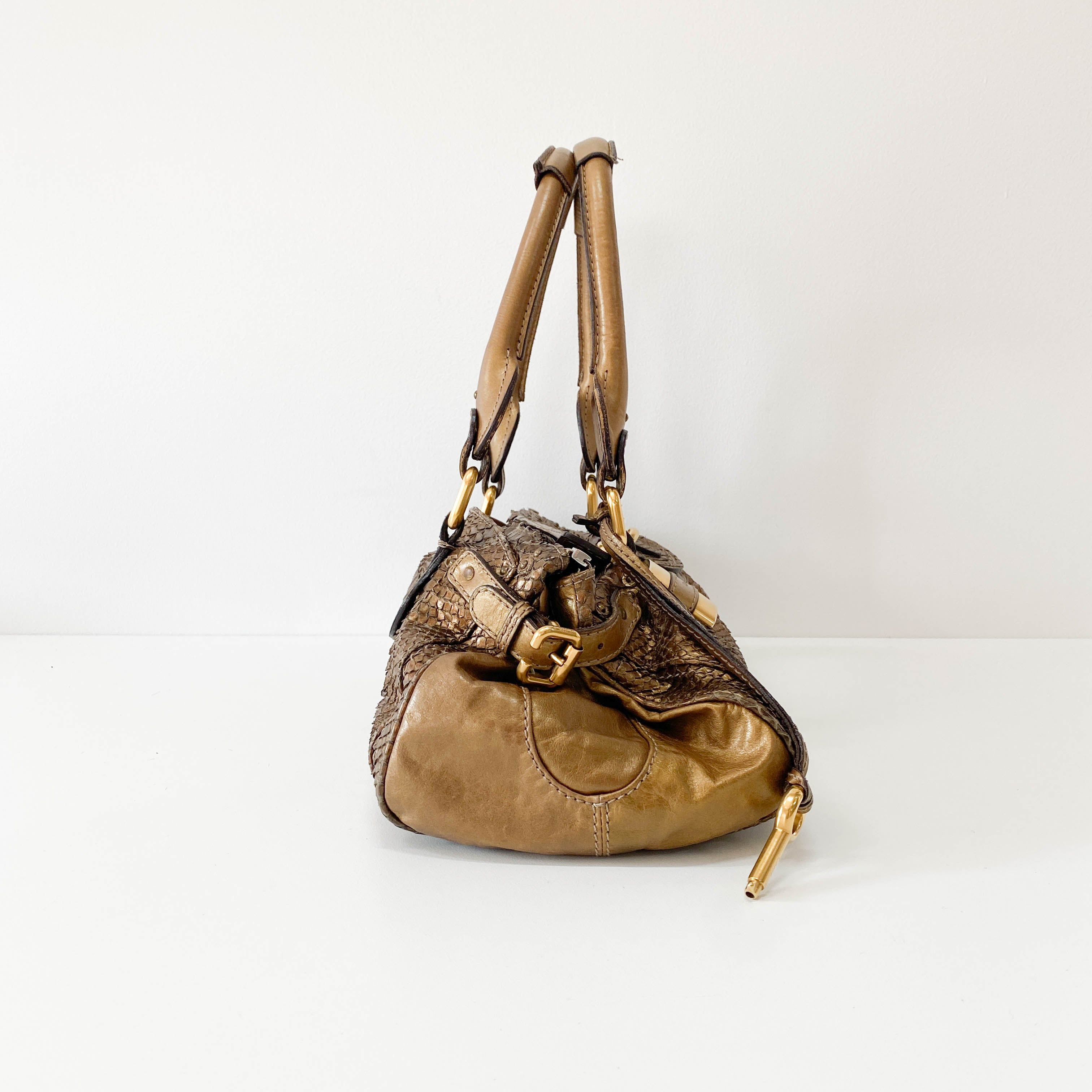 Paddington Metaric Gold Shoulder Bag