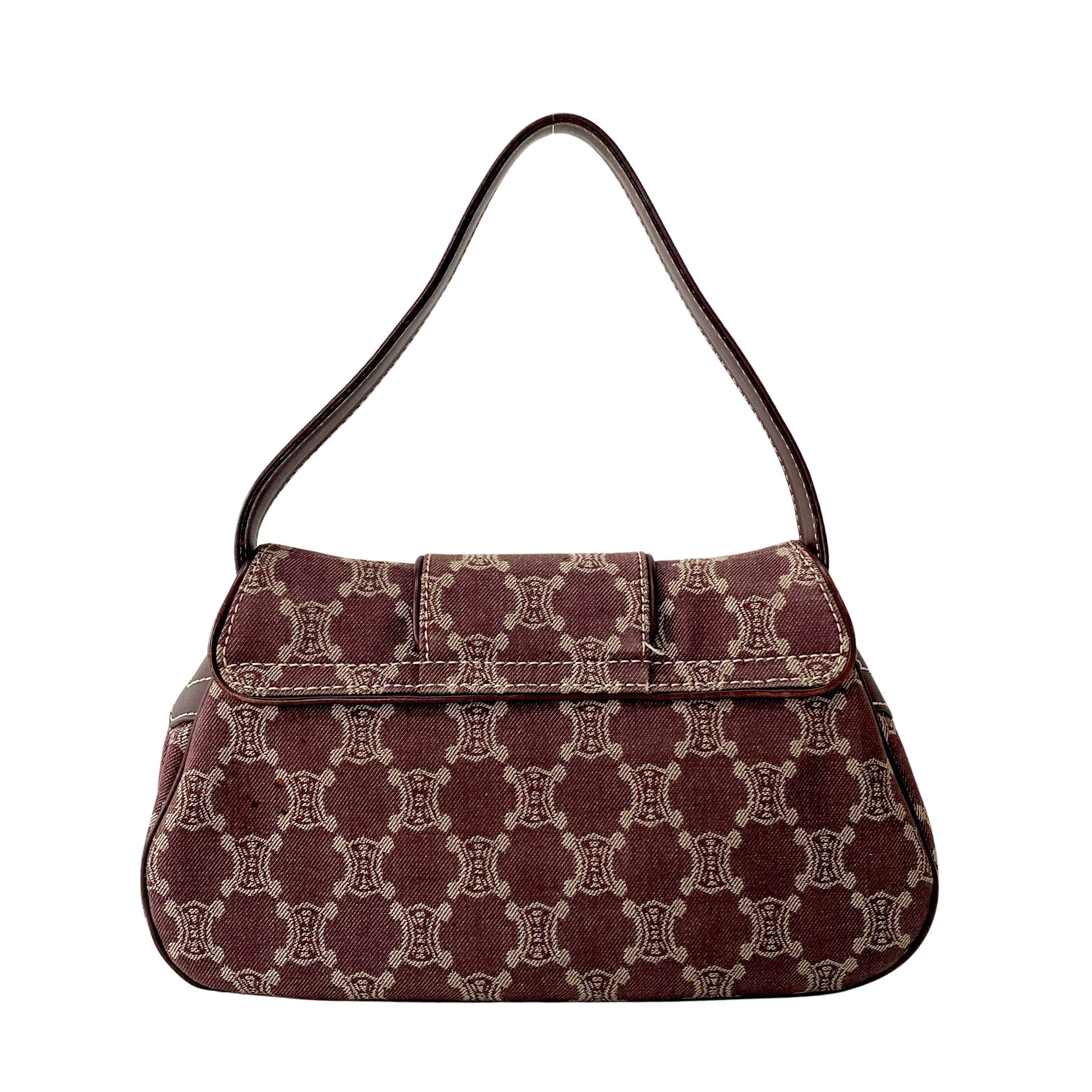 Paris Macadam Purple Denim Shoulder Bag