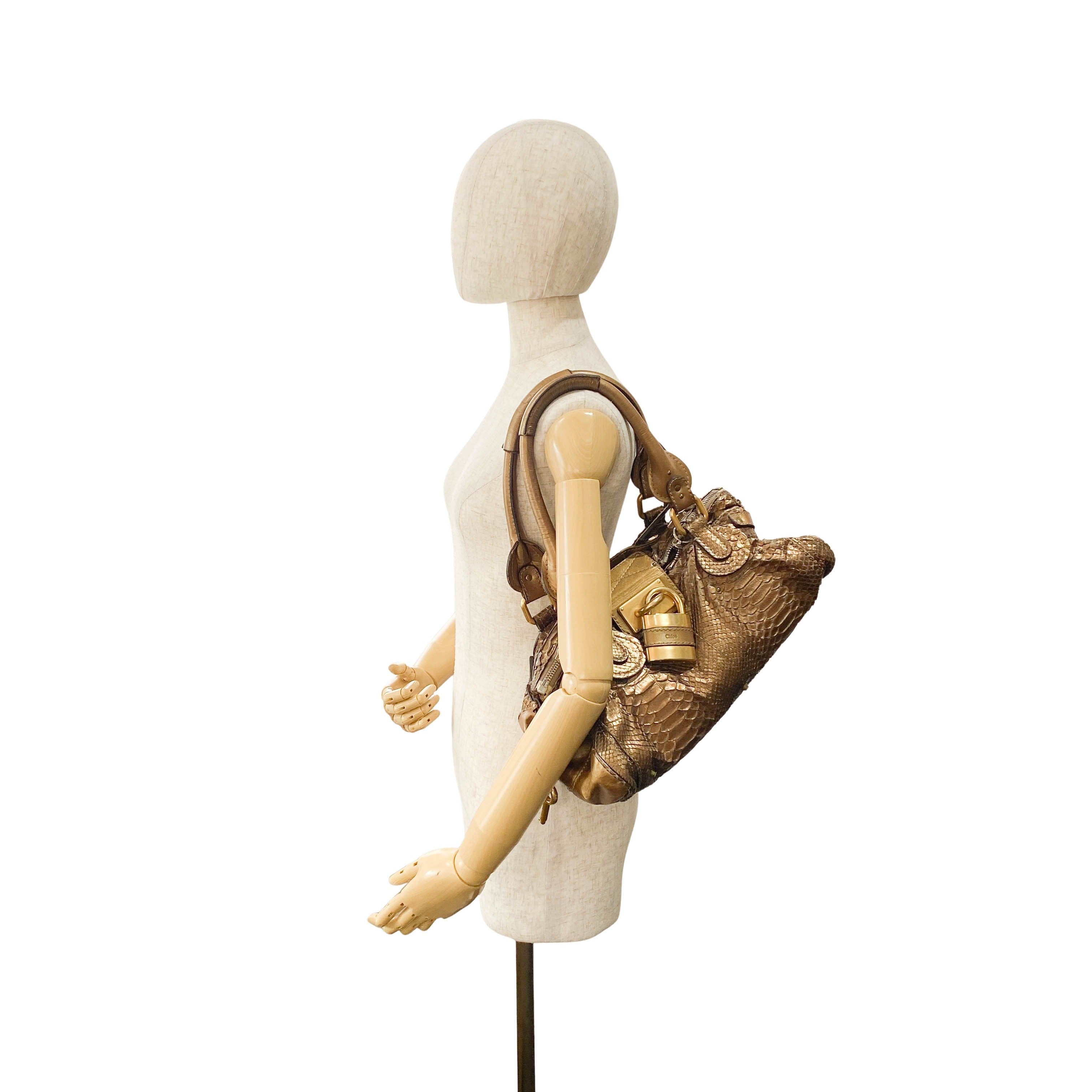 Paddington Metaric Gold Shoulder Bag