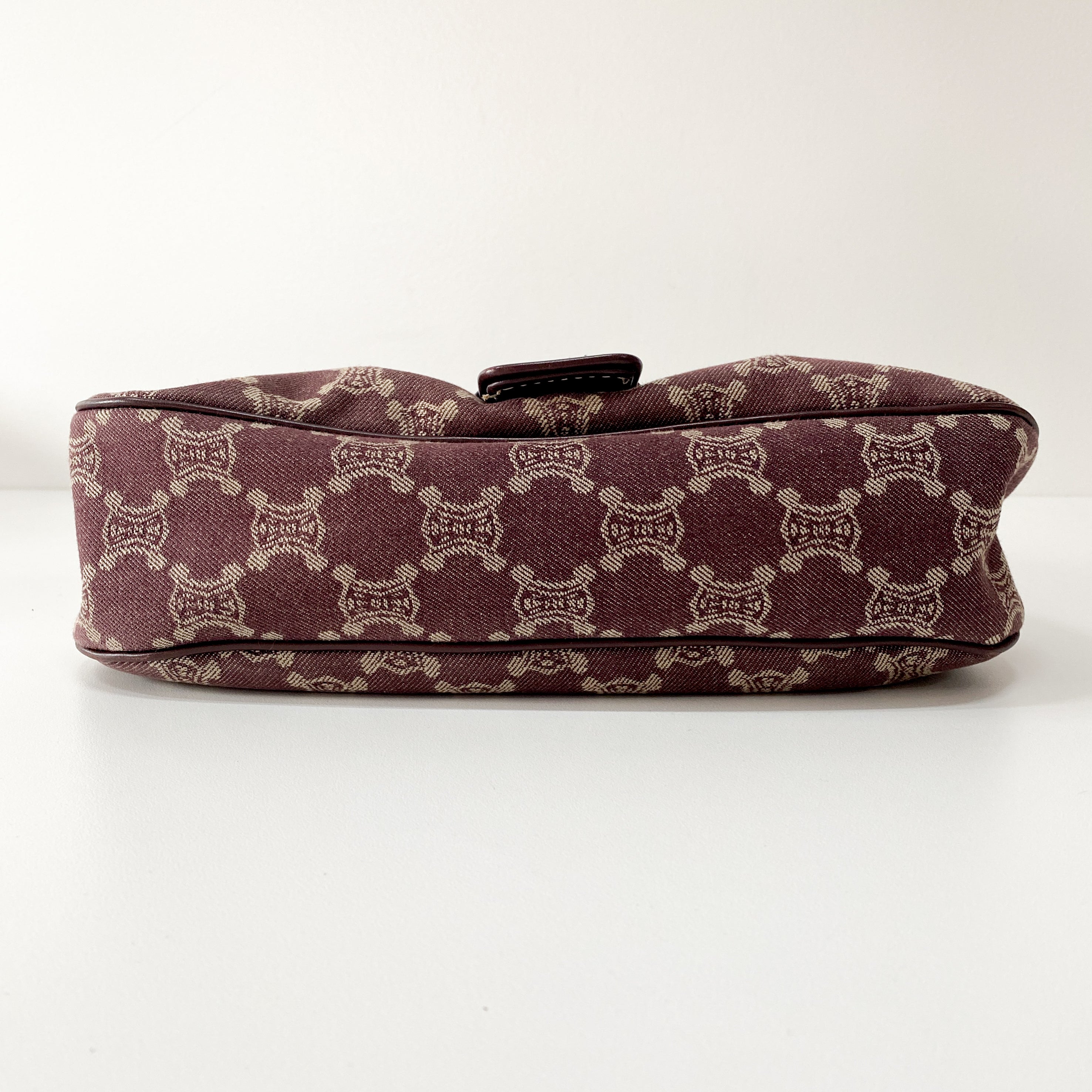 Paris Macadam Purple Denim Shoulder Bag