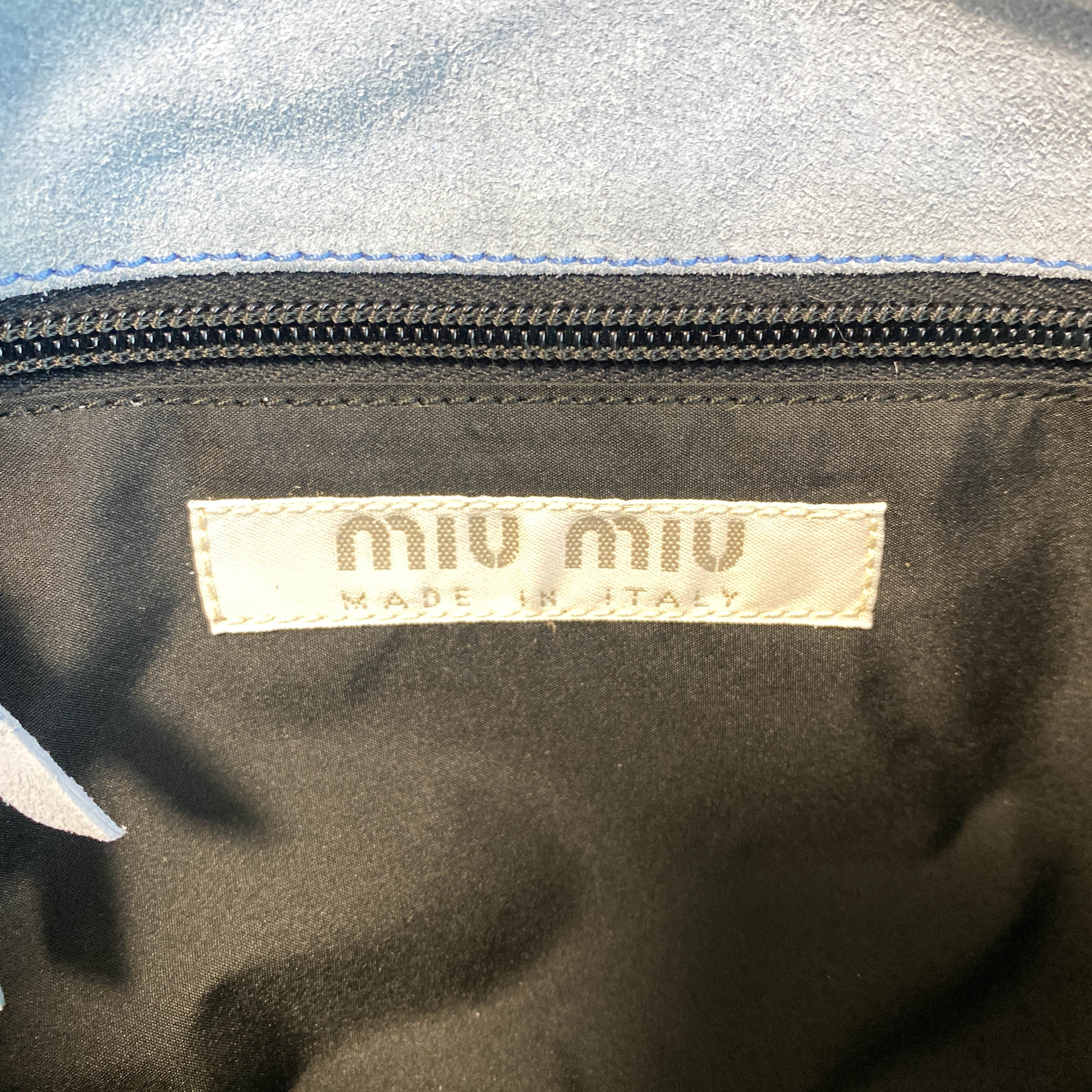 Archive Blue Suede Shoulder Bag