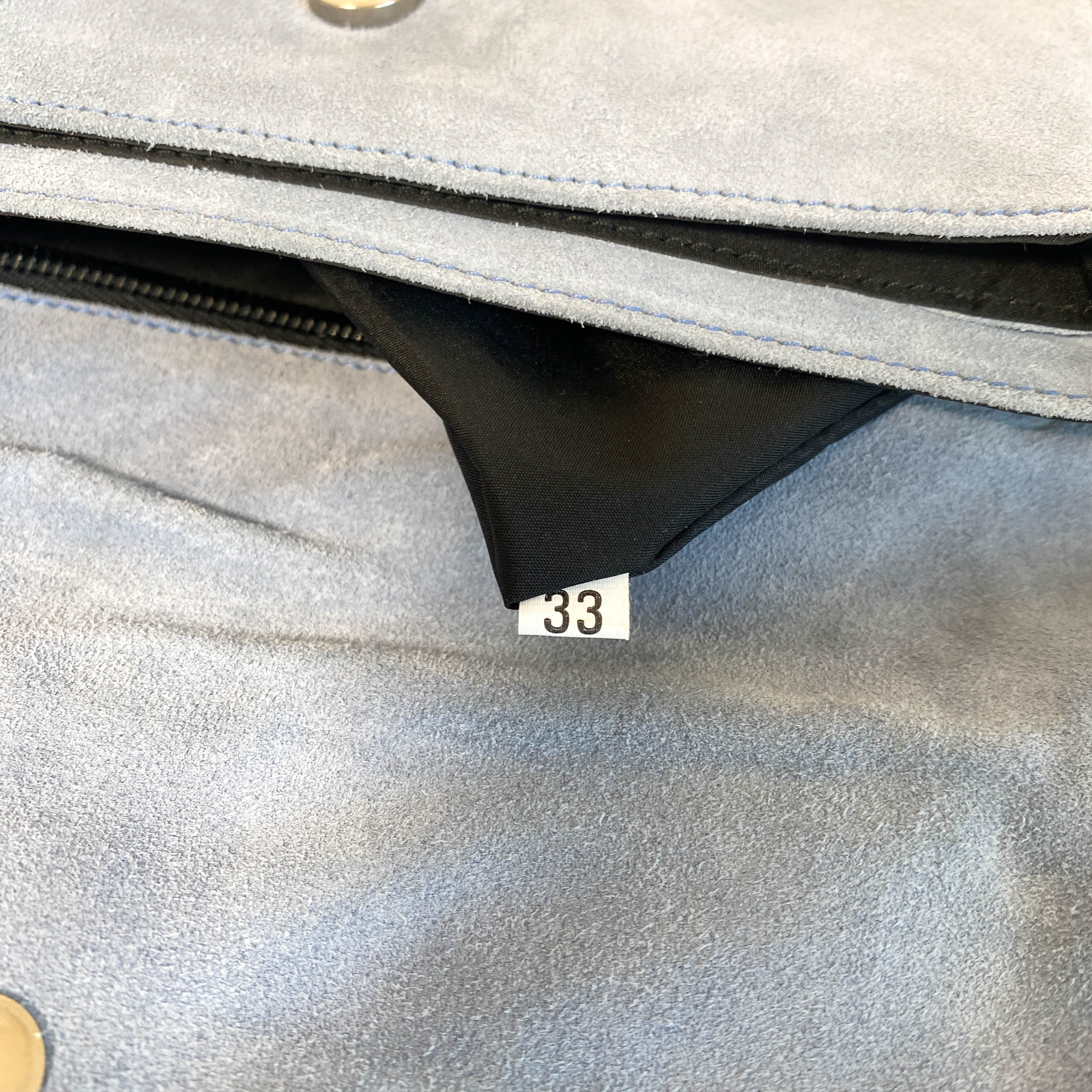 Archive Blue Suede Shoulder Bag