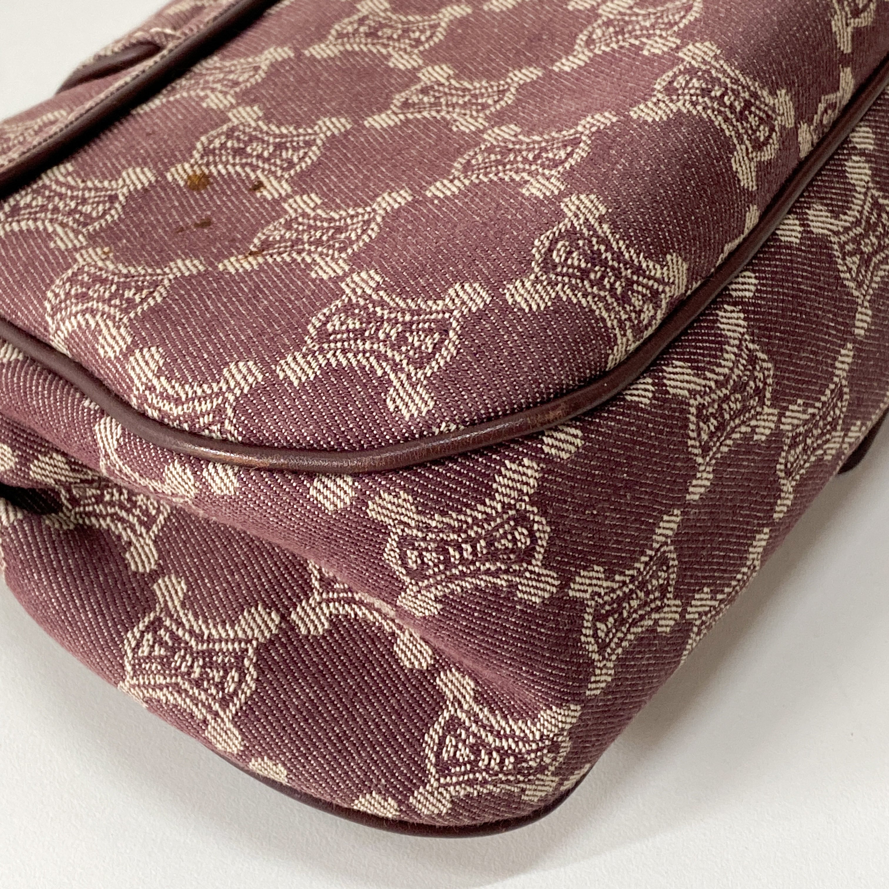 Paris Macadam Purple Denim Shoulder Bag