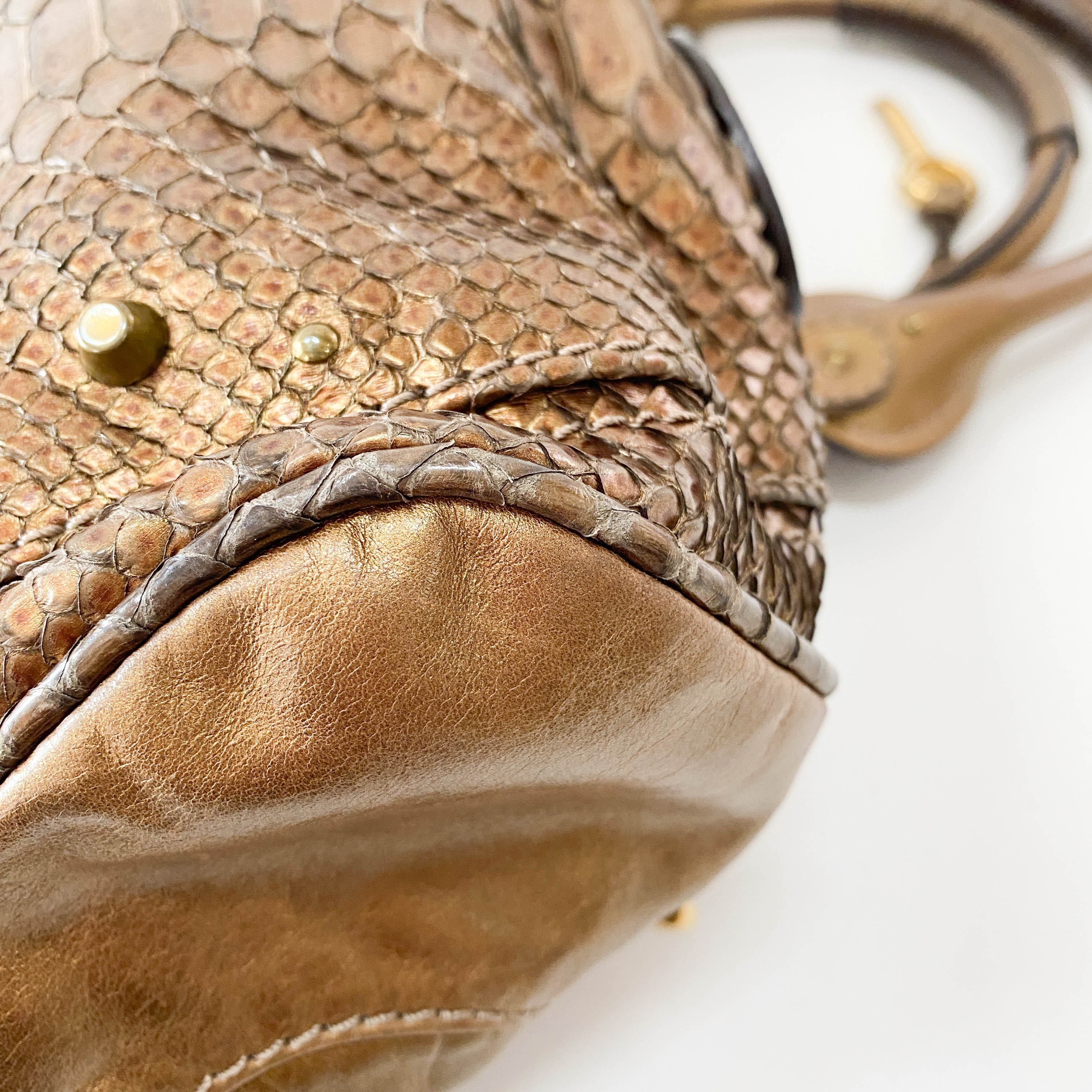 Paddington Metaric Gold Shoulder Bag