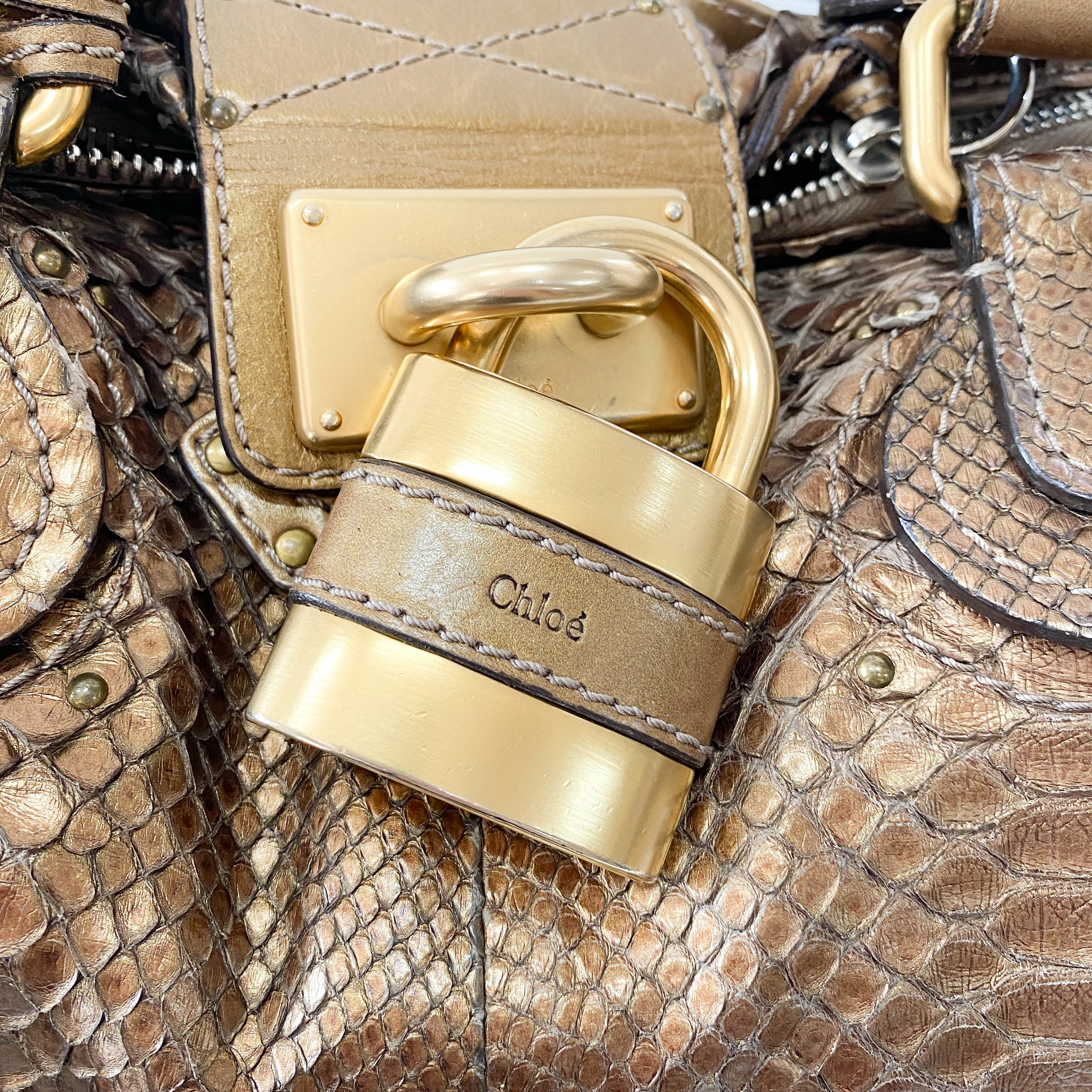 Paddington Metaric Gold Shoulder Bag