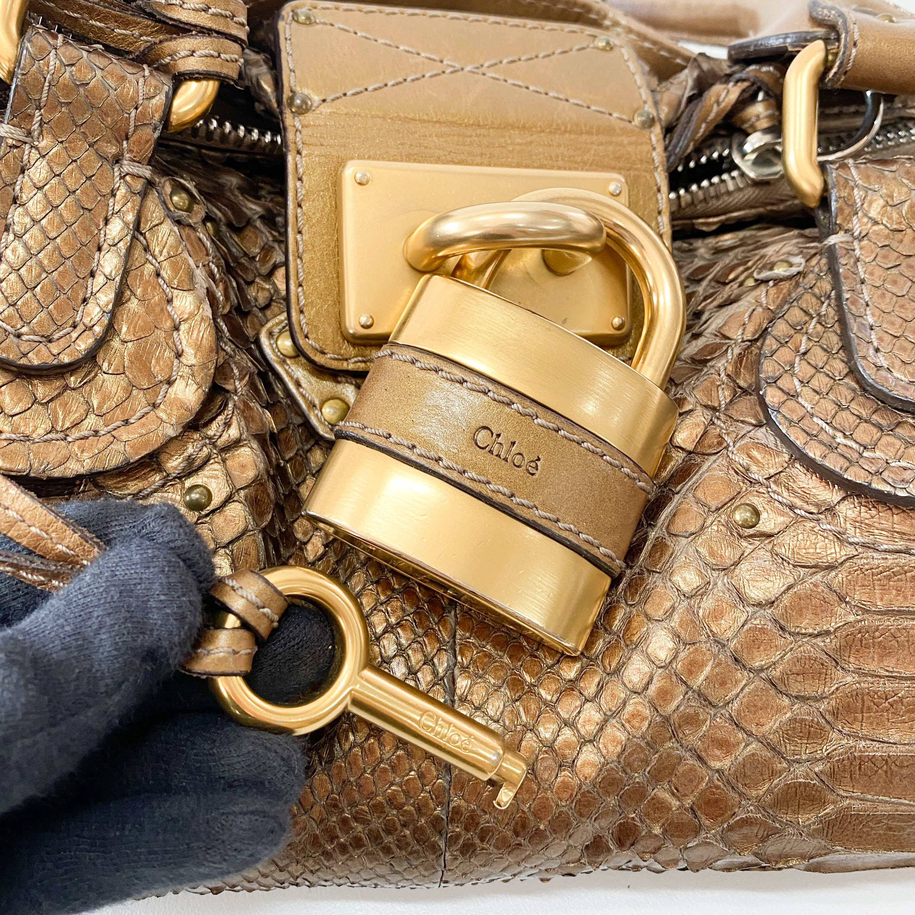 Paddington Metaric Gold Shoulder Bag