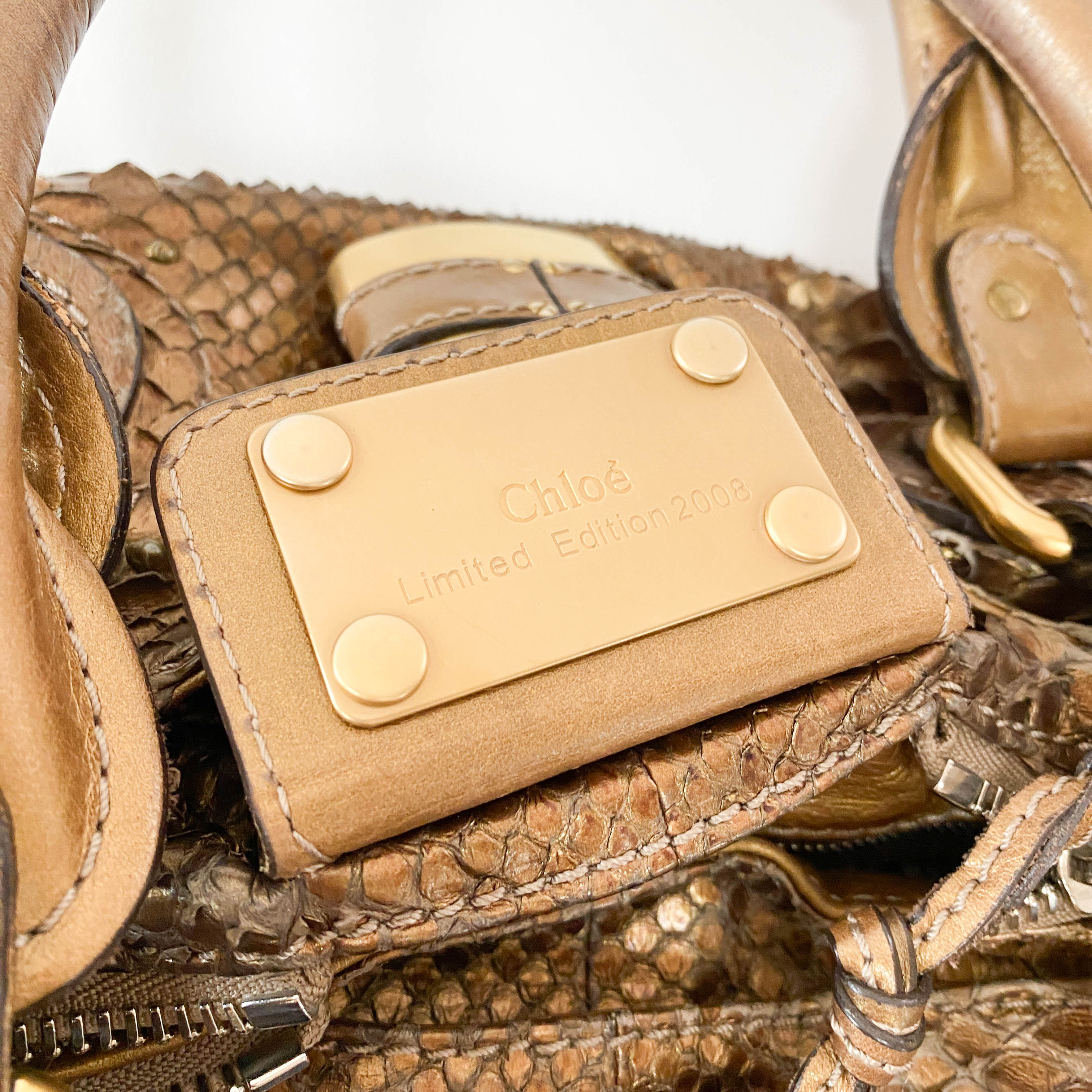 Paddington Metaric Gold Shoulder Bag