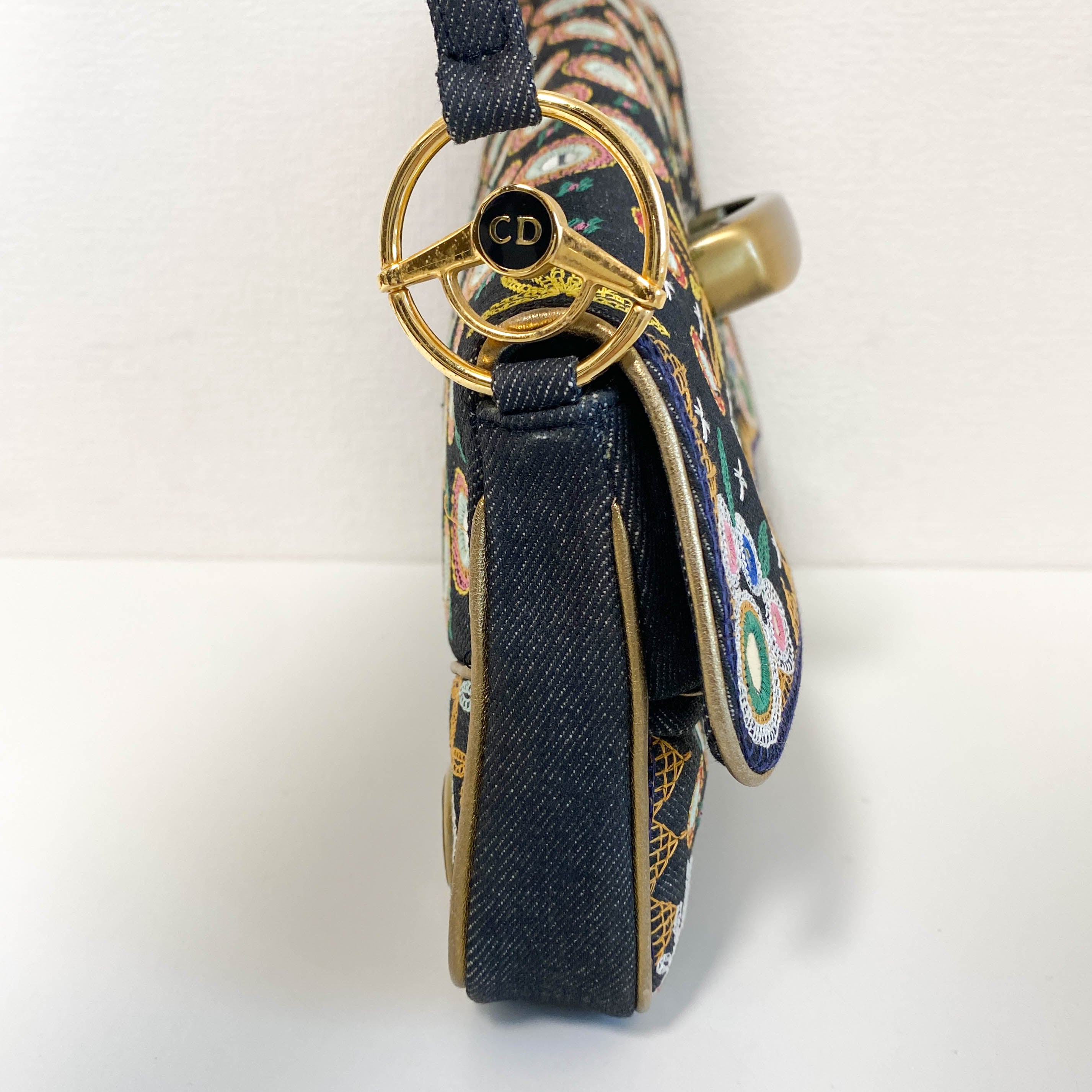 1947 Montaigne Chris License Plate Denim Saddle Bag