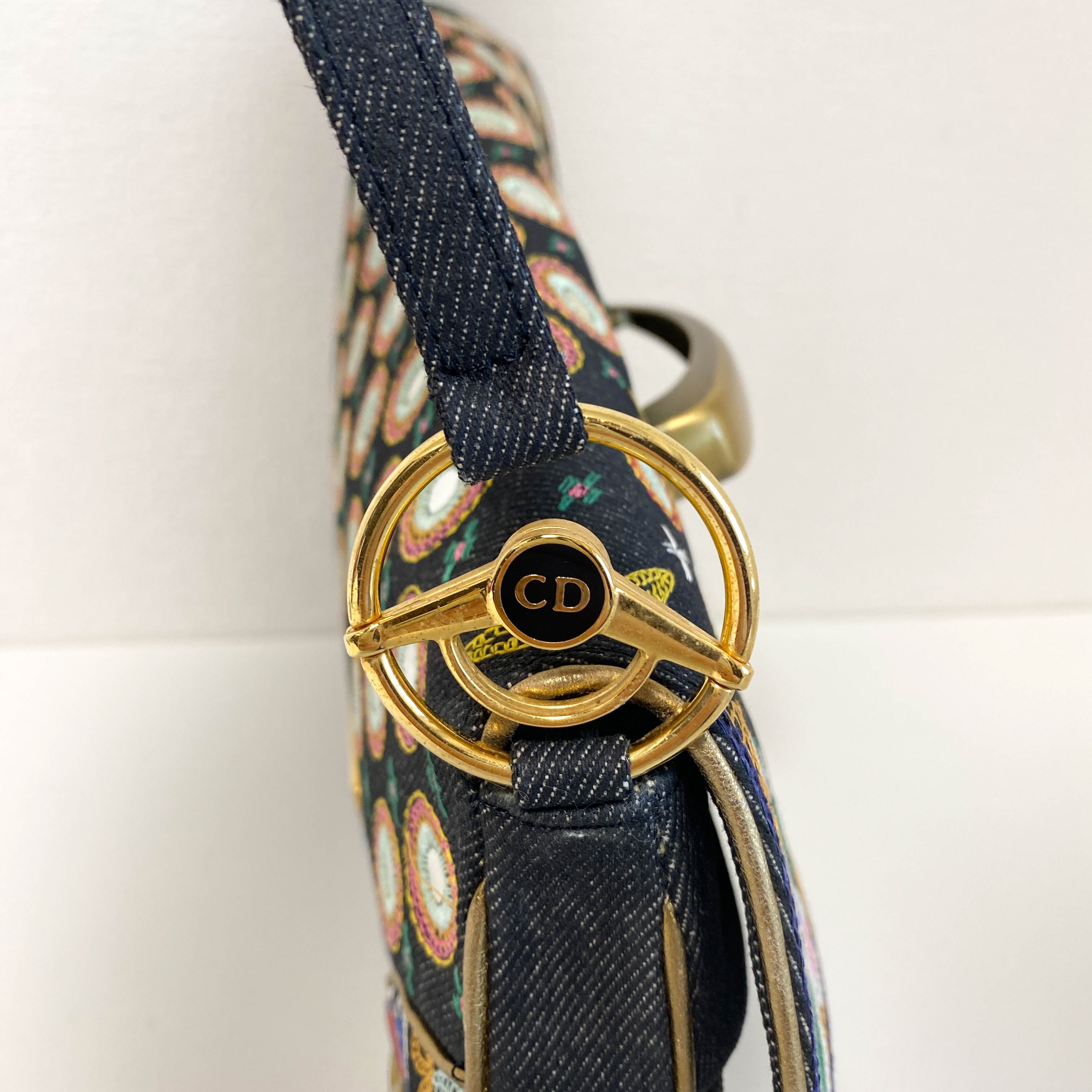 1947 Montaigne Chris License Plate Denim Saddle Bag