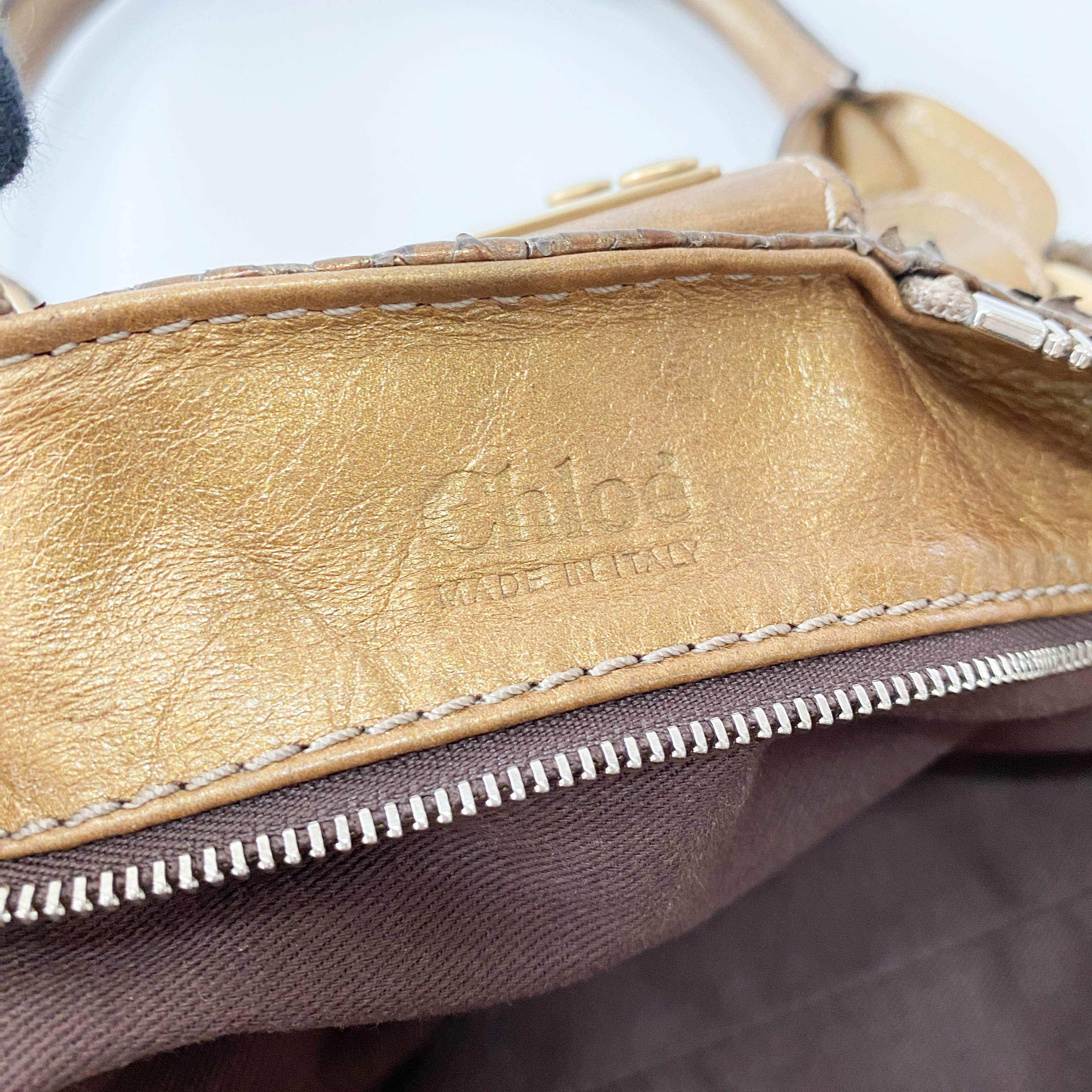 Paddington Metaric Gold Shoulder Bag