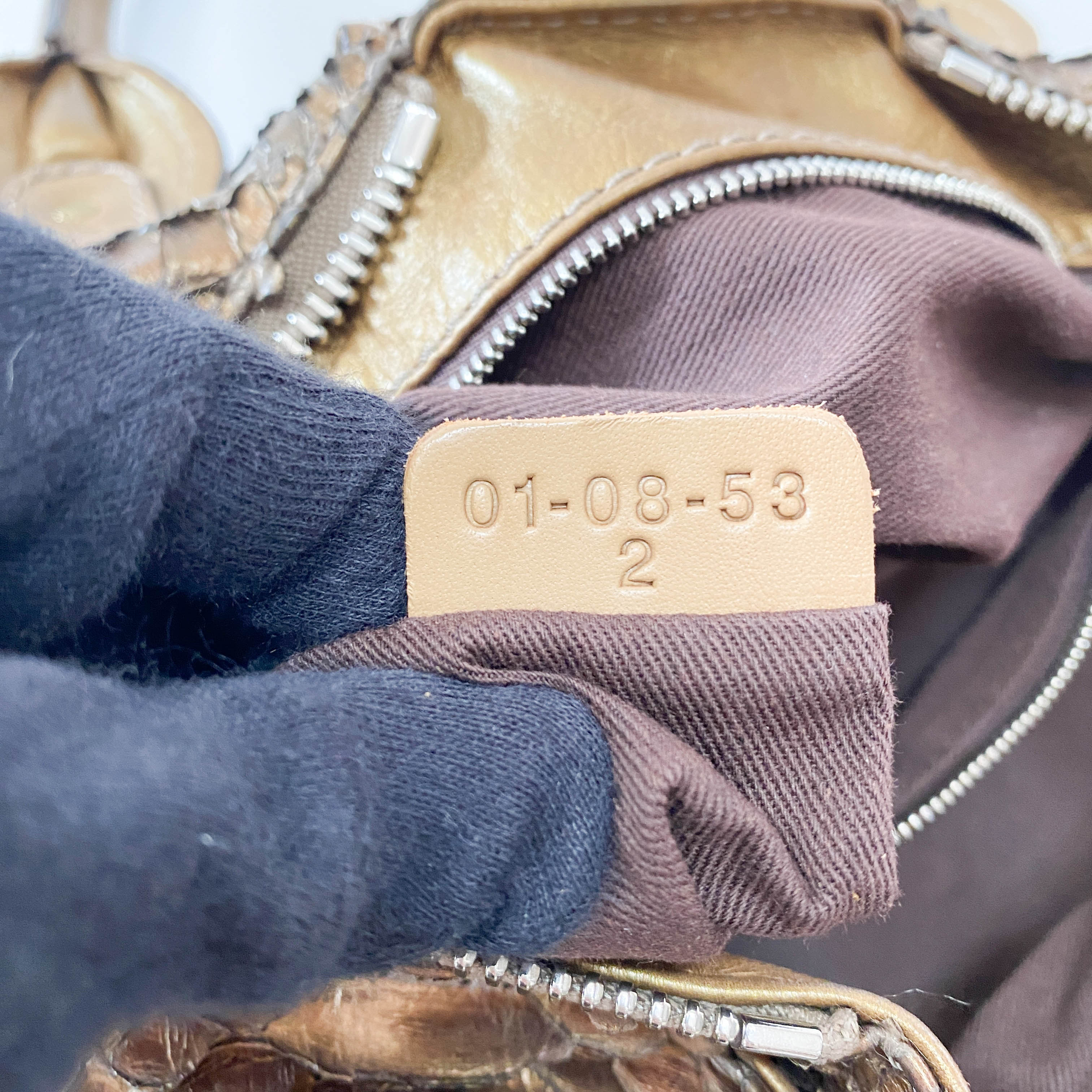 Paddington Metaric Gold Shoulder Bag