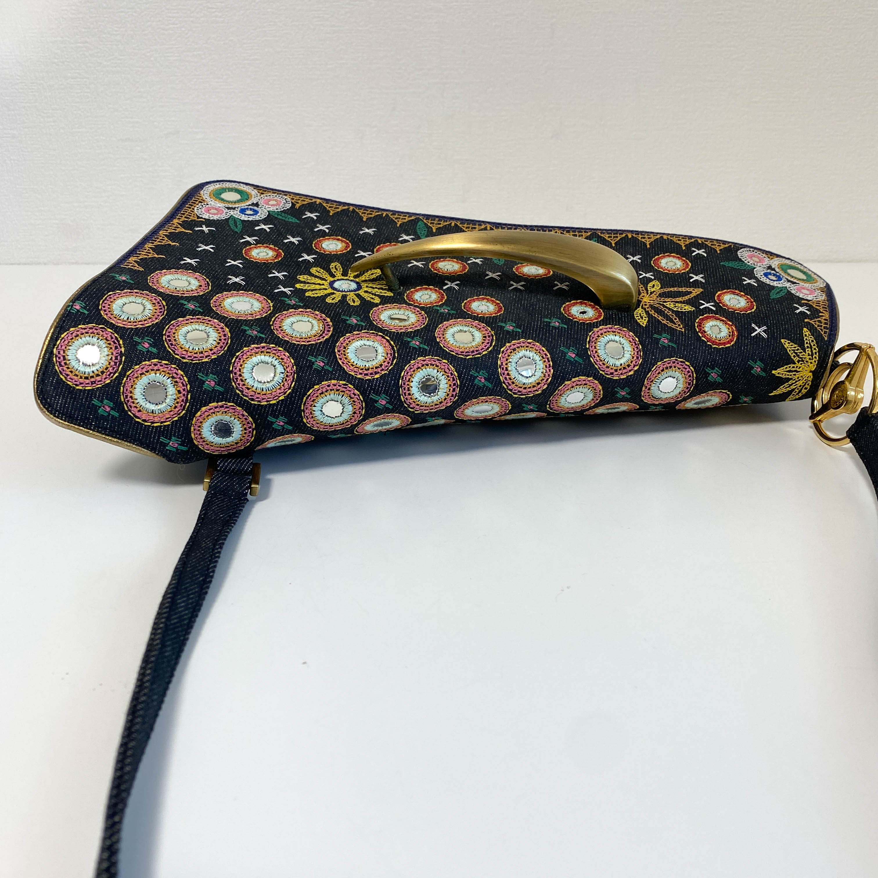 1947 Montaigne Chris License Plate Denim Saddle Bag